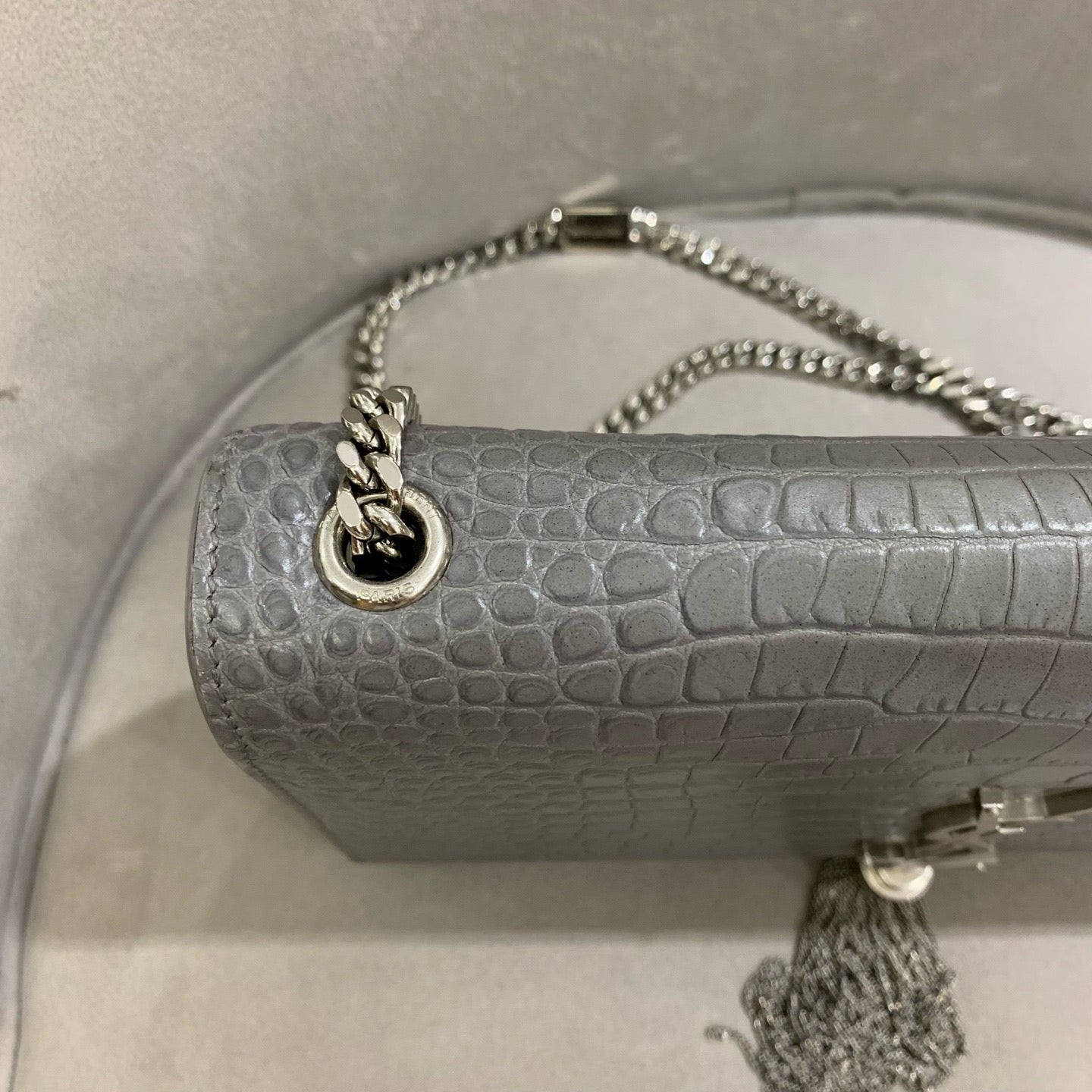 Saint Laurent - Kate Tassel Bag - Leather - Grey - (medium)