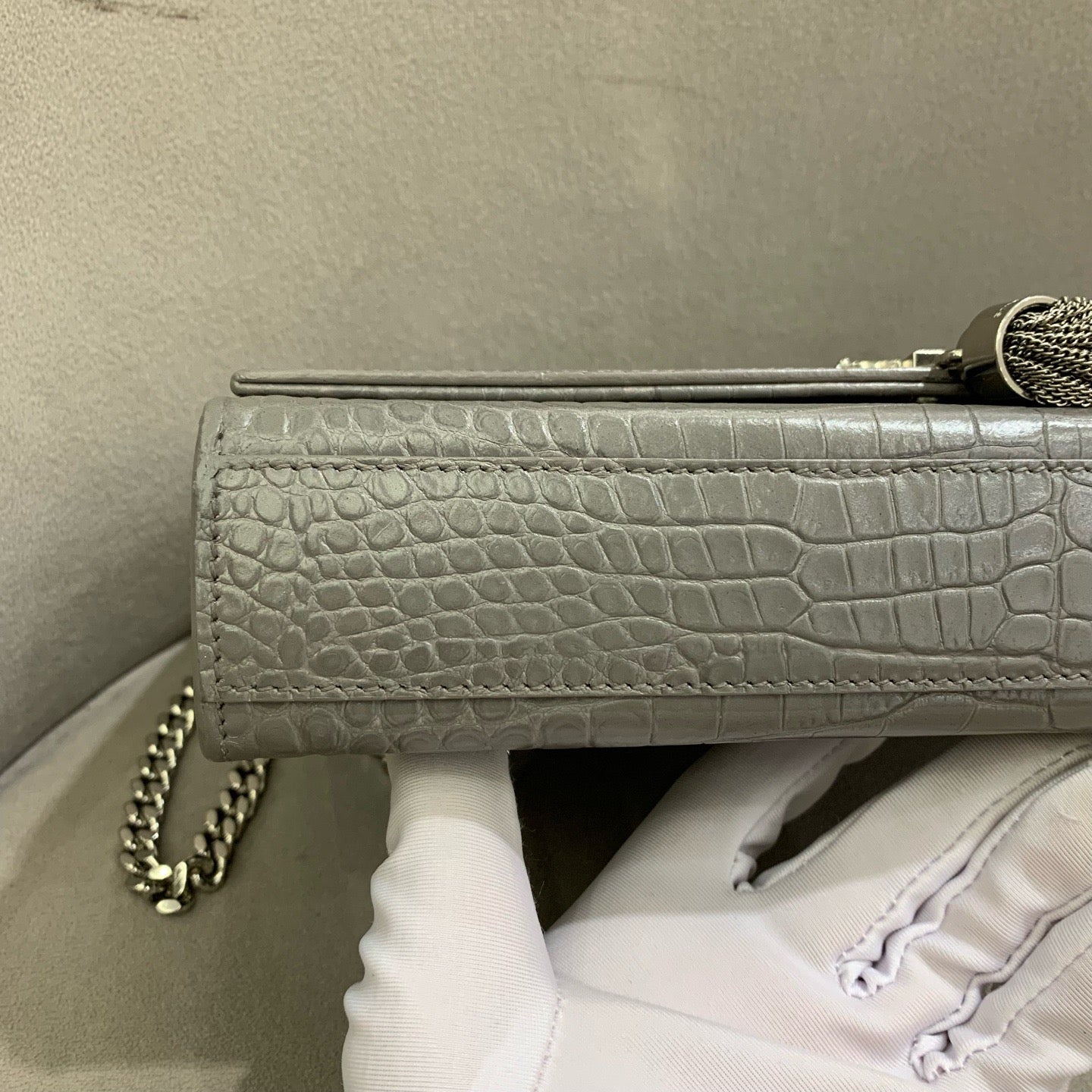 Saint Laurent - Kate Tassel Bag - Leather - Grey - (medium)