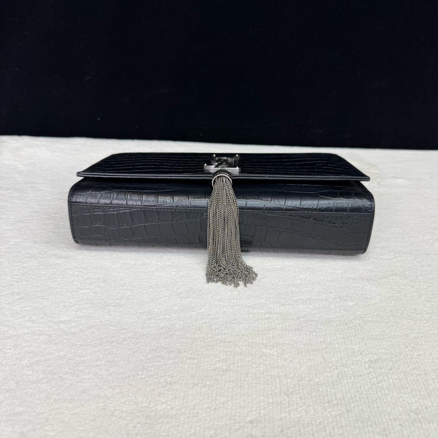 Saint Laurent - Kate Tassel Chain Bag - Calfskin leather - Black with Silver-Tone Hardware - (mini)