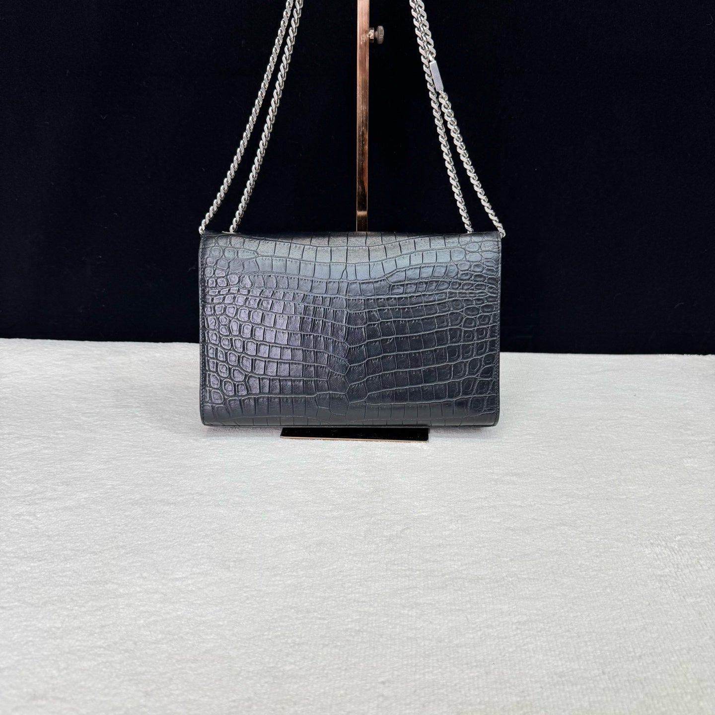Saint Laurent - Kate Tassel Chain Bag - Calfskin leather - Black with Silver-Tone Hardware - (mini)