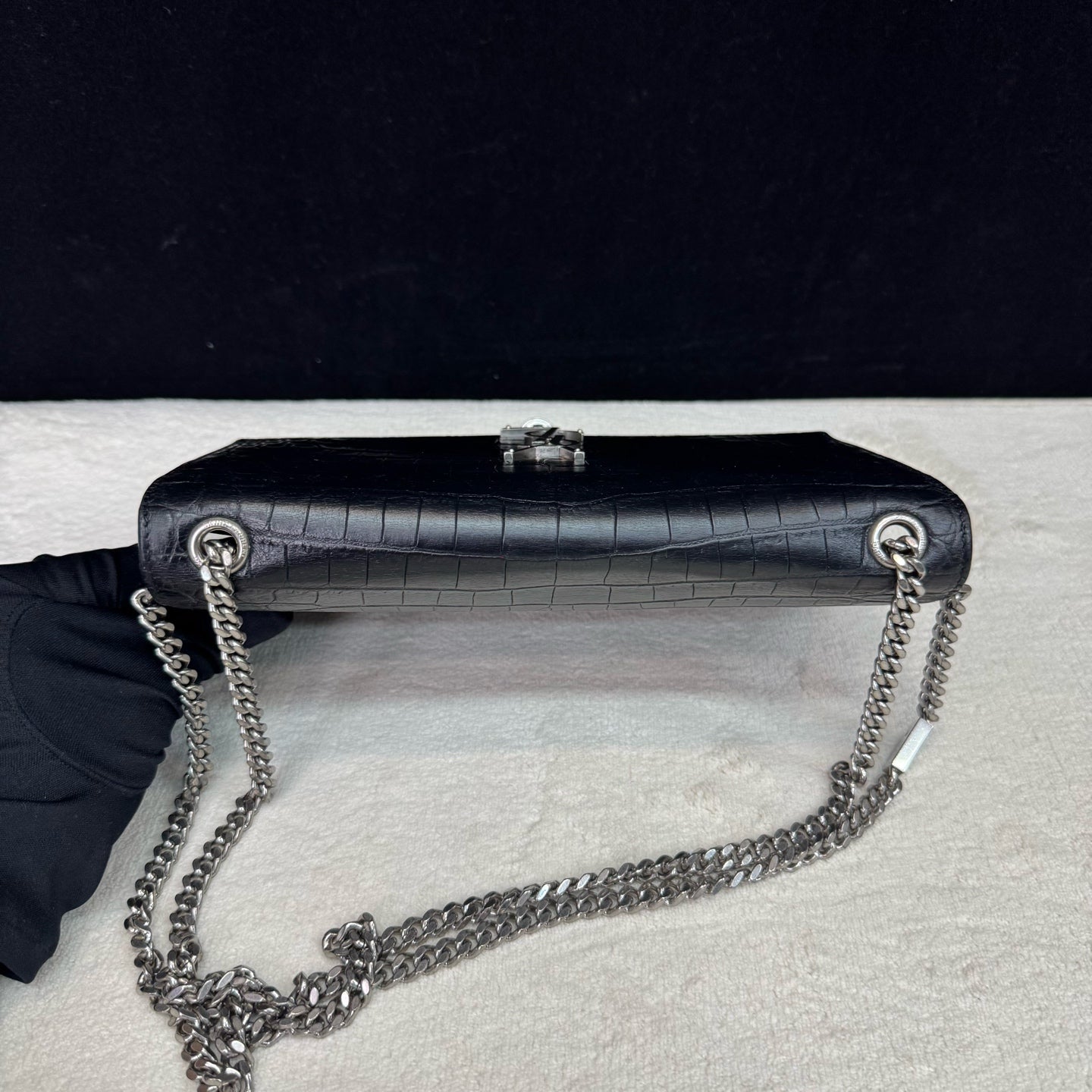 Saint Laurent - Kate Tassel Chain Bag - Calfskin leather - Black with Silver-Tone Hardware - (mini)