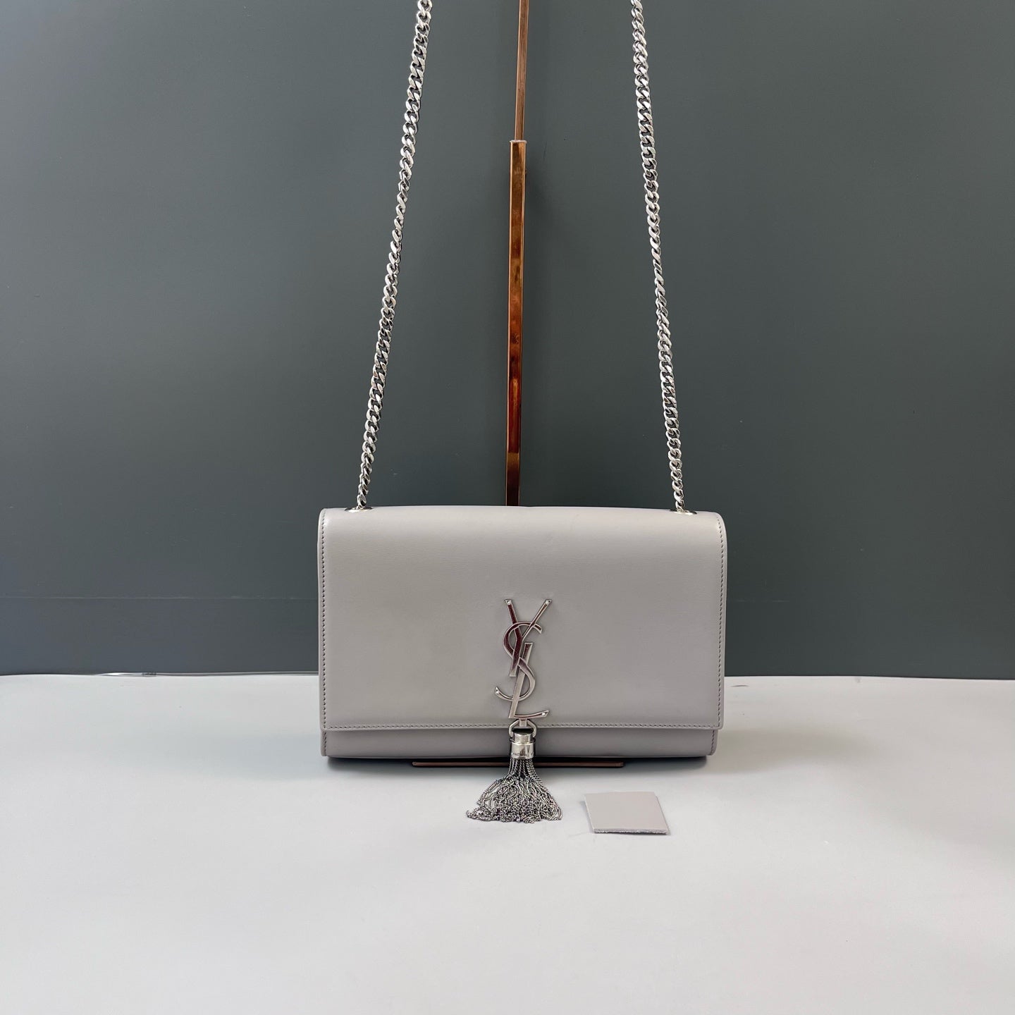 Saint Laurent - Kate Tassel Chain Bag - Calfskin leather - Grey - (medium)