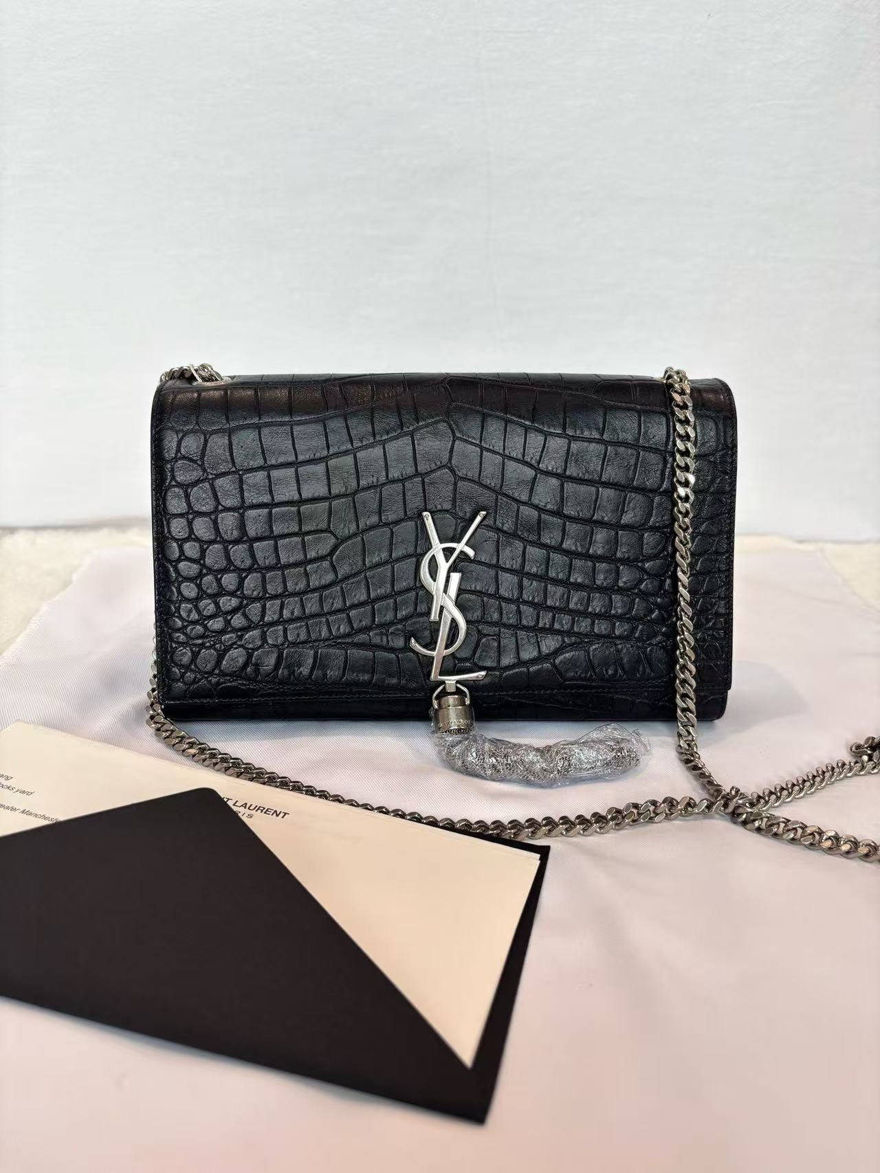 Saint Laurent - Kate Tassel Chain Bag - Leather - Black - (medium)