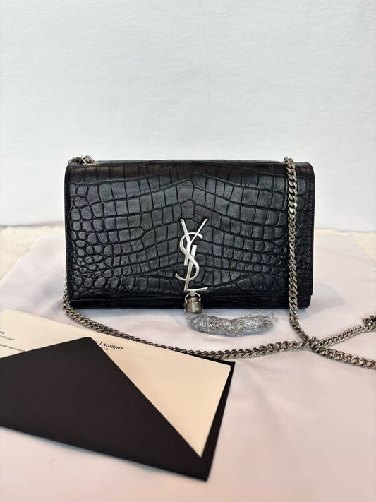 Saint Laurent - Kate Tassel Chain Bag - Leather - Black - (medium)