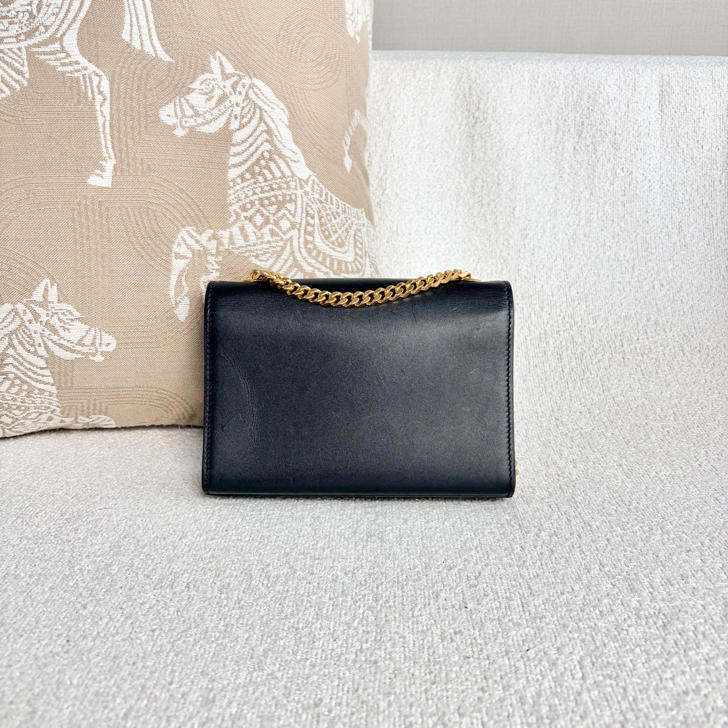 Saint Laurent - Kate Tassel Chain Bag - Leather - Black - (Small)