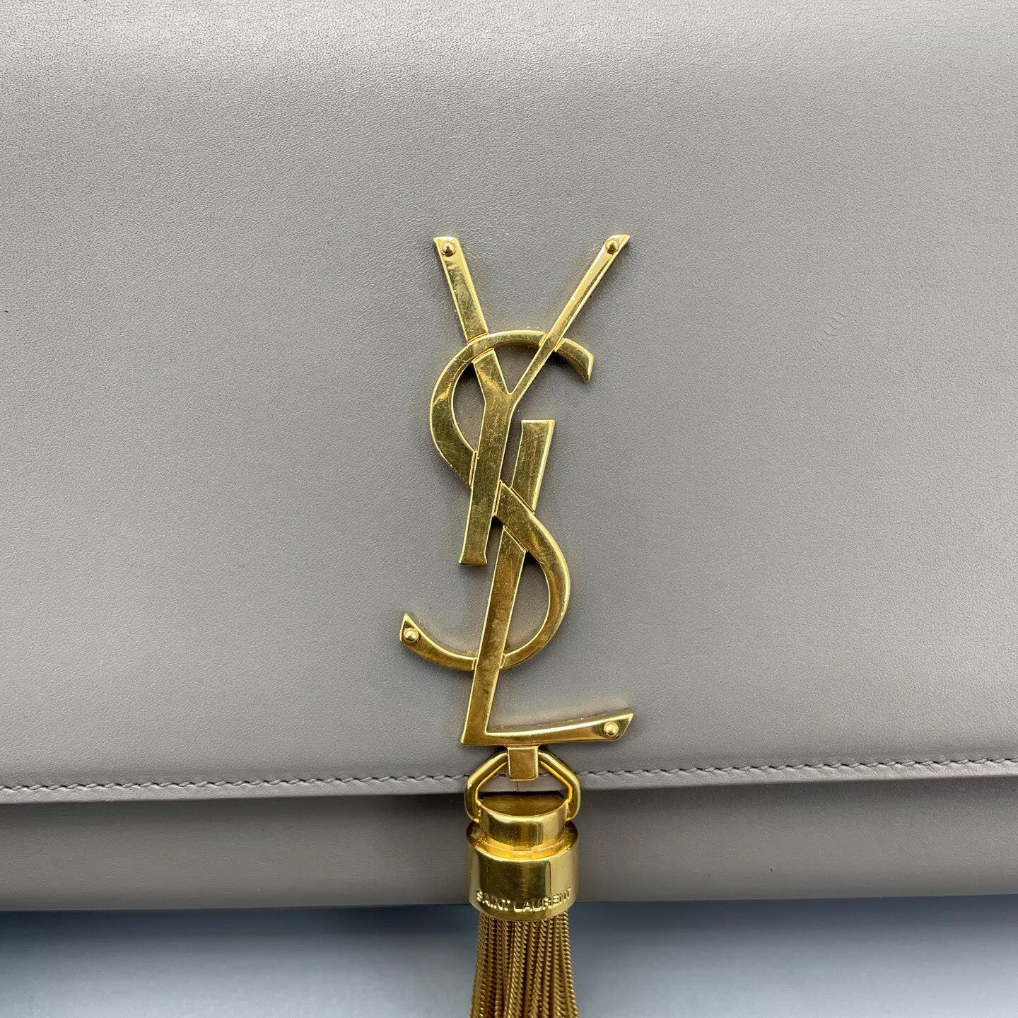 Saint Laurent - Kate Tassel Chain Bag - Leather - Grey - (medium)
