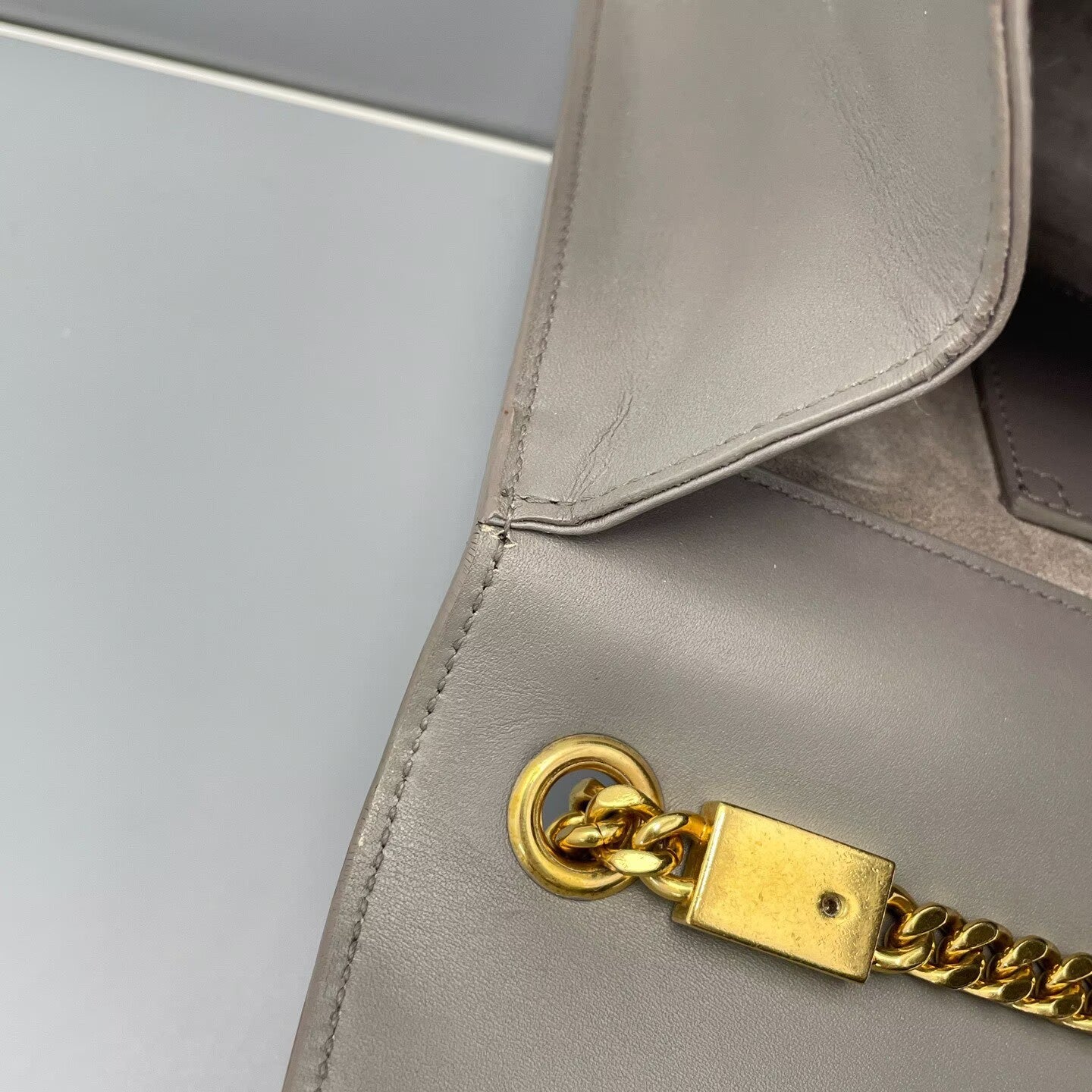 Saint Laurent - Kate Tassel Chain Bag - Leather - Grey - (medium)