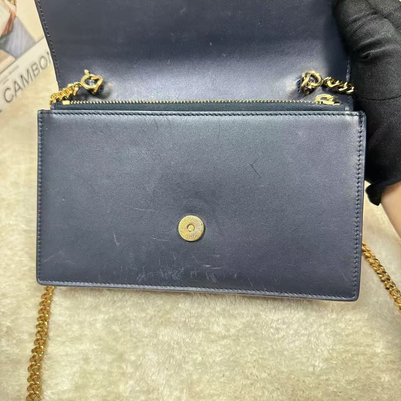 Saint Laurent - Kate Tassel Chain Bag - Leather - Navy - (mini)