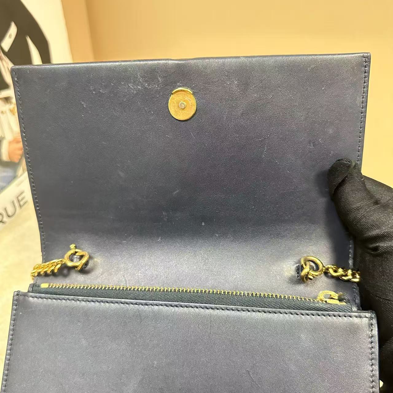 Saint Laurent - Kate Tassel Chain Bag - Leather - Navy - (mini)