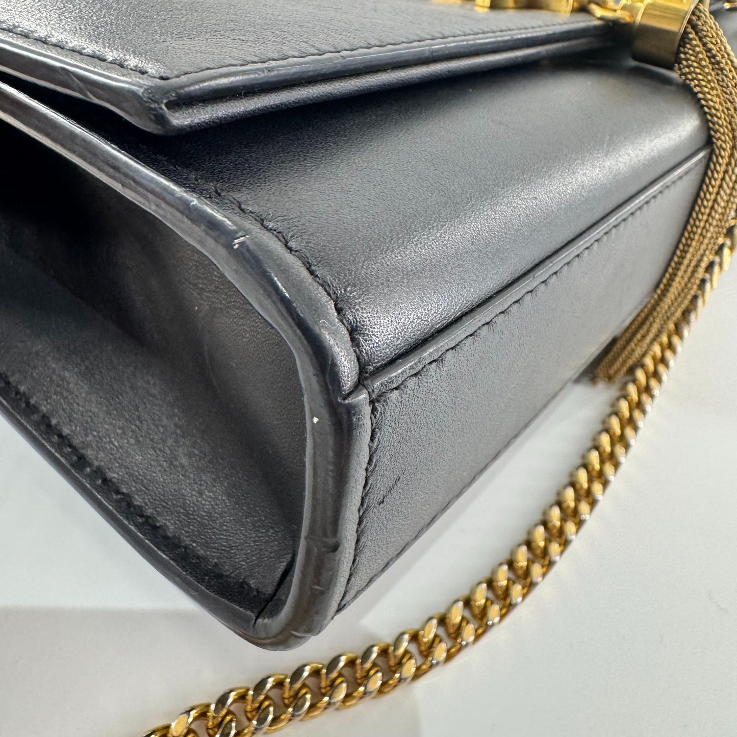 Saint Laurent Kate Tassel Envelope Bag Leather Black - view 14