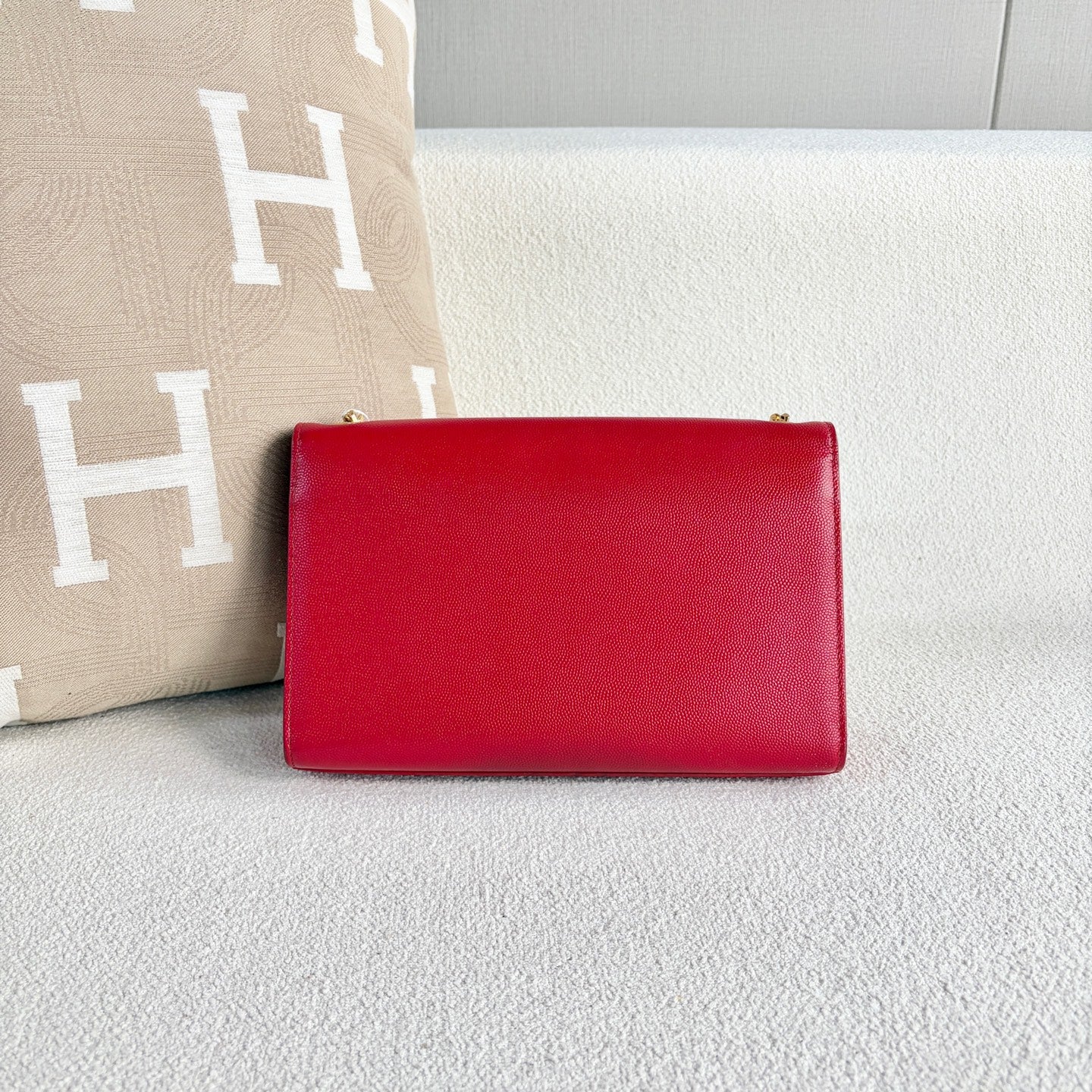 Saint Laurent - Kate with Tassel - Grained leather - Red with Gold-Tone Hardware - (Medium)