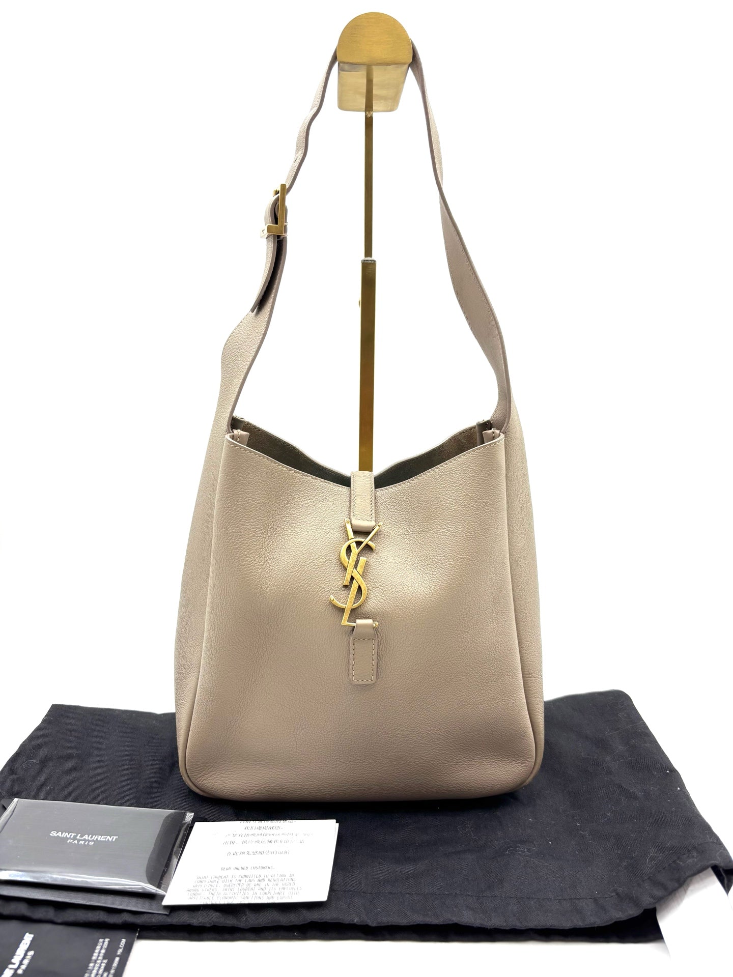 Saint Laurent - Le 5 à 7 Hobo Bag - Smooth cow leather - Grey - (Other)