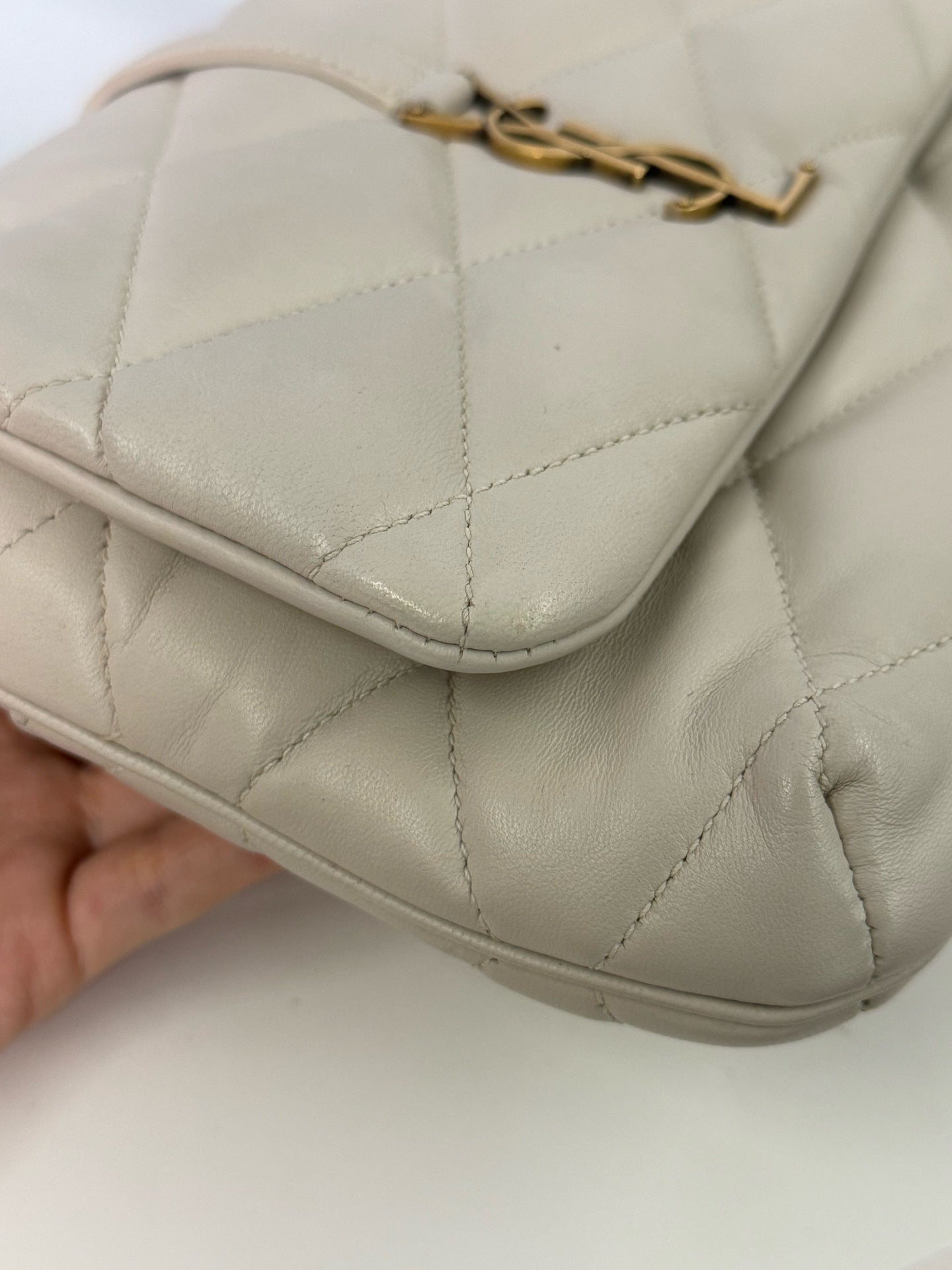 Saint Laurent - LE 5 à 7 - Leather - White - (medium)