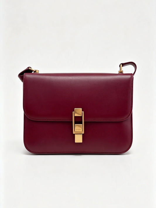 Saint Laurent - Le Carre - Leather - Burgundy
