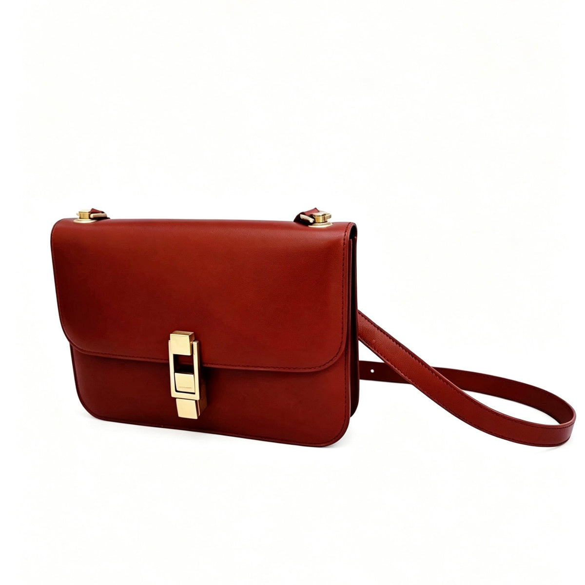 Saint Laurent - Le Carre - Leather - Burgundy