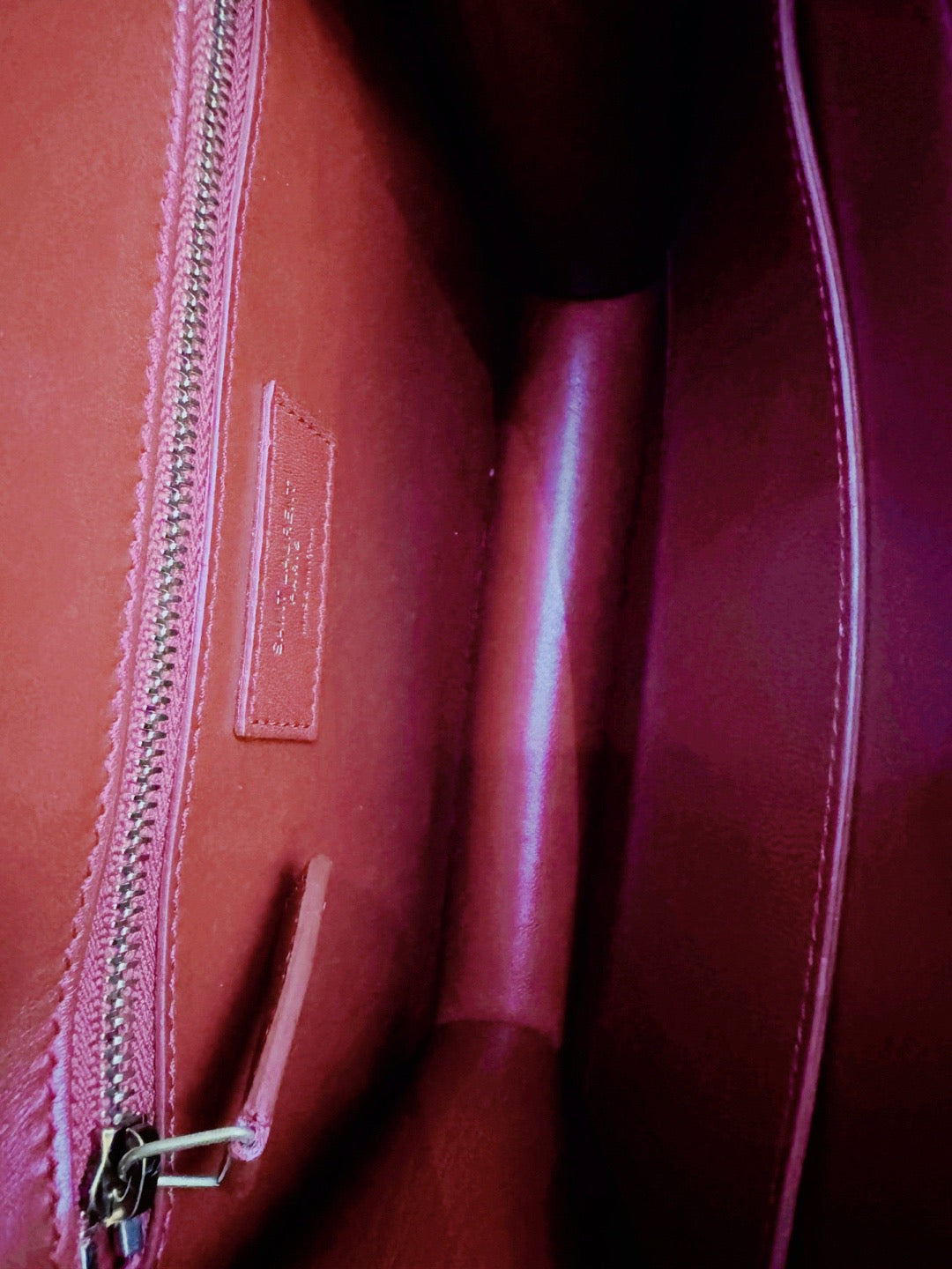 Saint Laurent - Le Carre - Leather - Burgundy