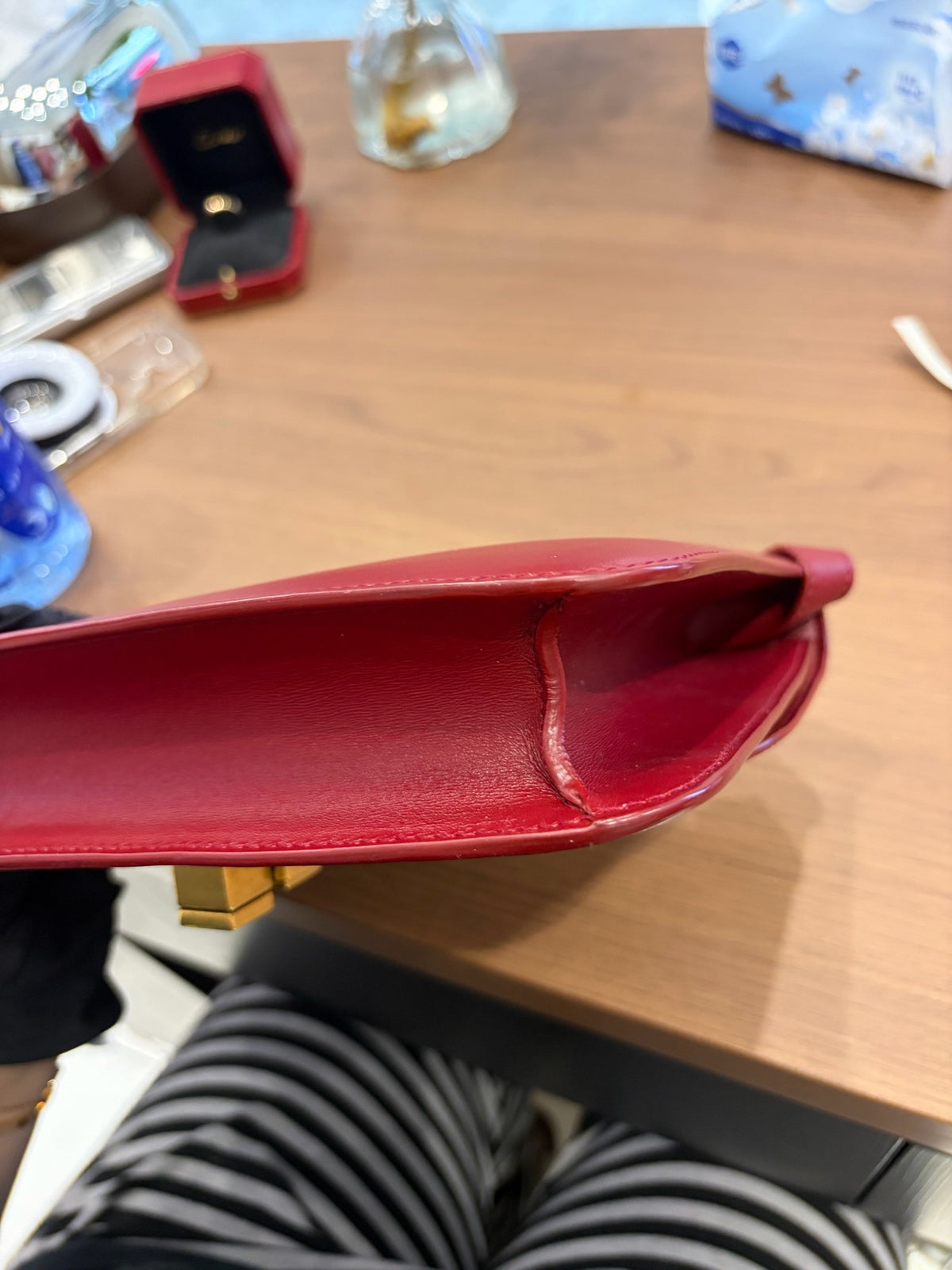 Saint Laurent - Le Carre - Leather - Burgundy