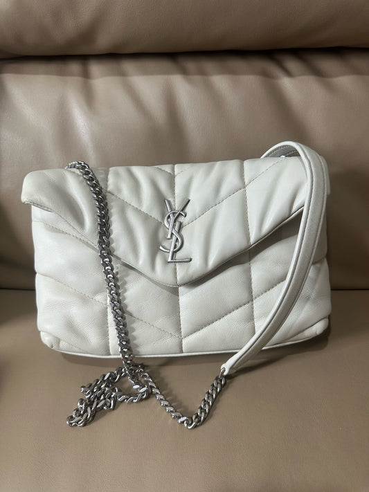 Saint Laurent - Le Lou Lou Puffer - Leather - White - (small)