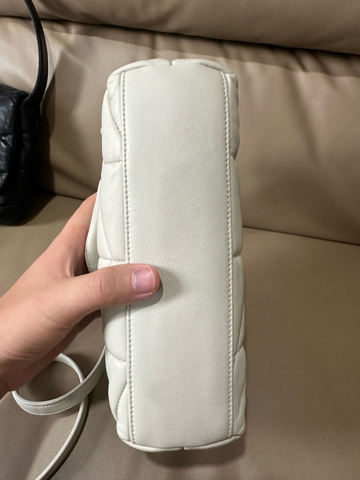 Saint Laurent - Le Lou Lou Puffer - Leather - White - (small)