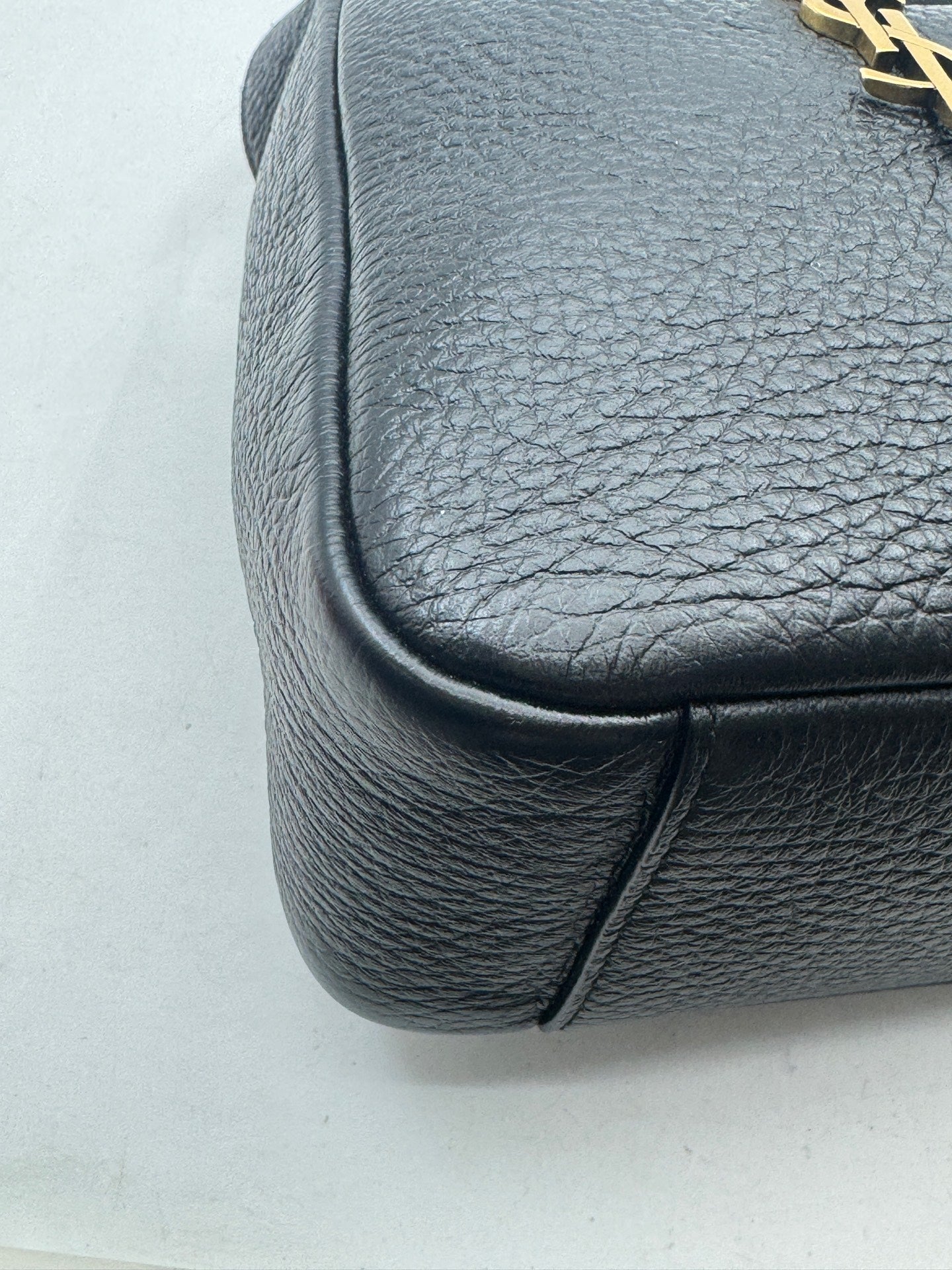 Saint Laurent - LE5À7 - Grained deerskin leather - Black - (mini)
