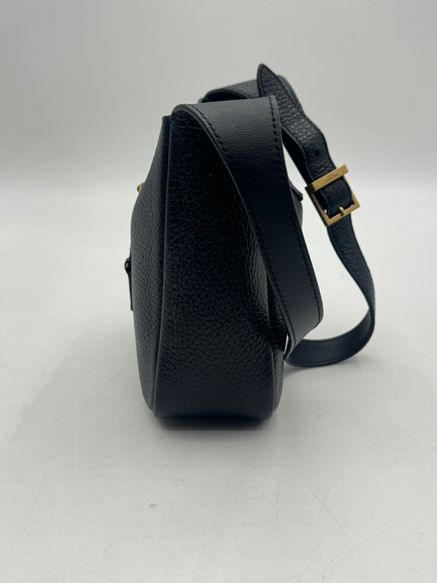 Saint Laurent - LE5À7 - Grained deerskin leather - Black - (mini)