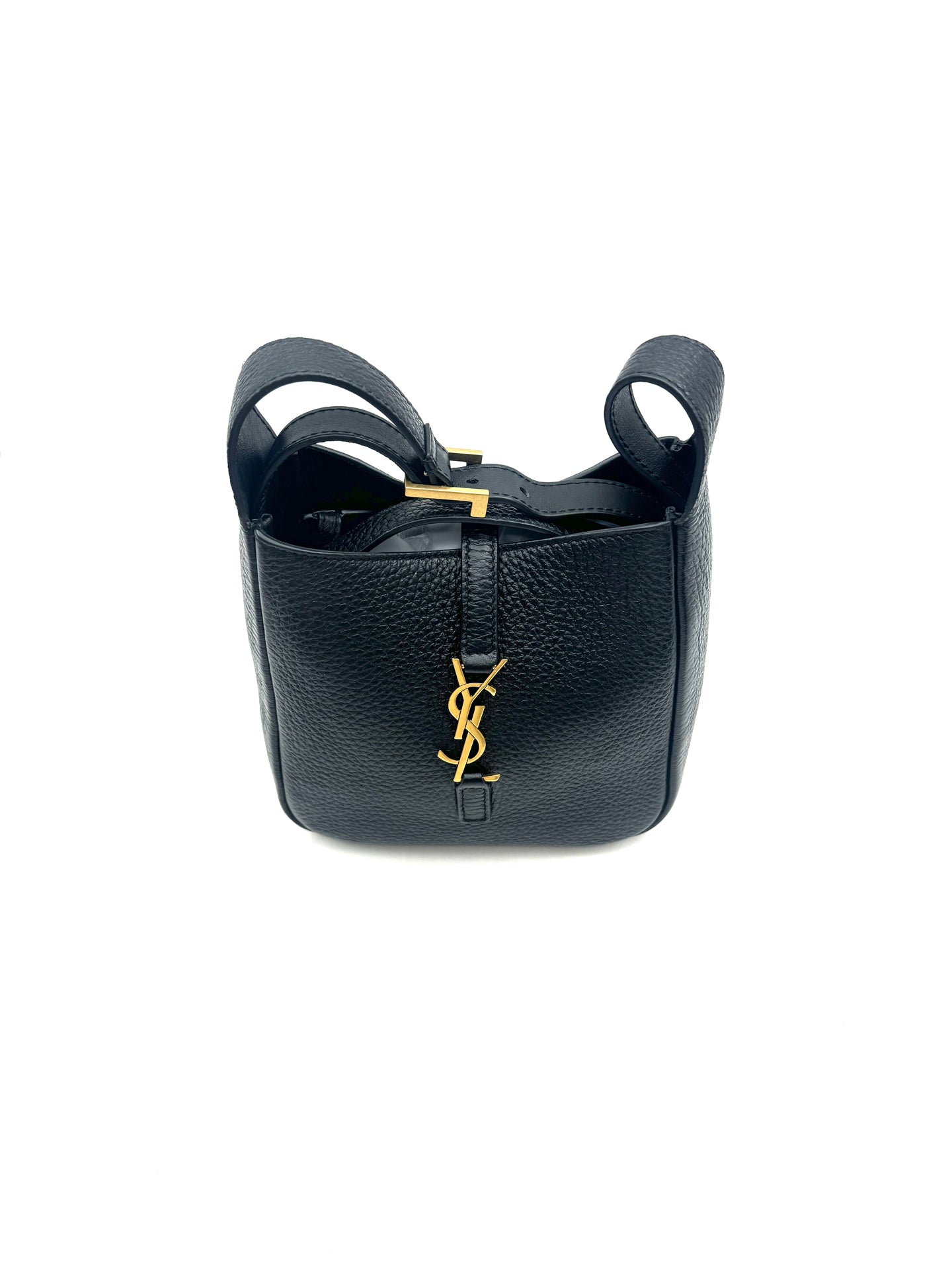 Saint Laurent - LE5À7 - Grained deerskin leather - Black - (mini)