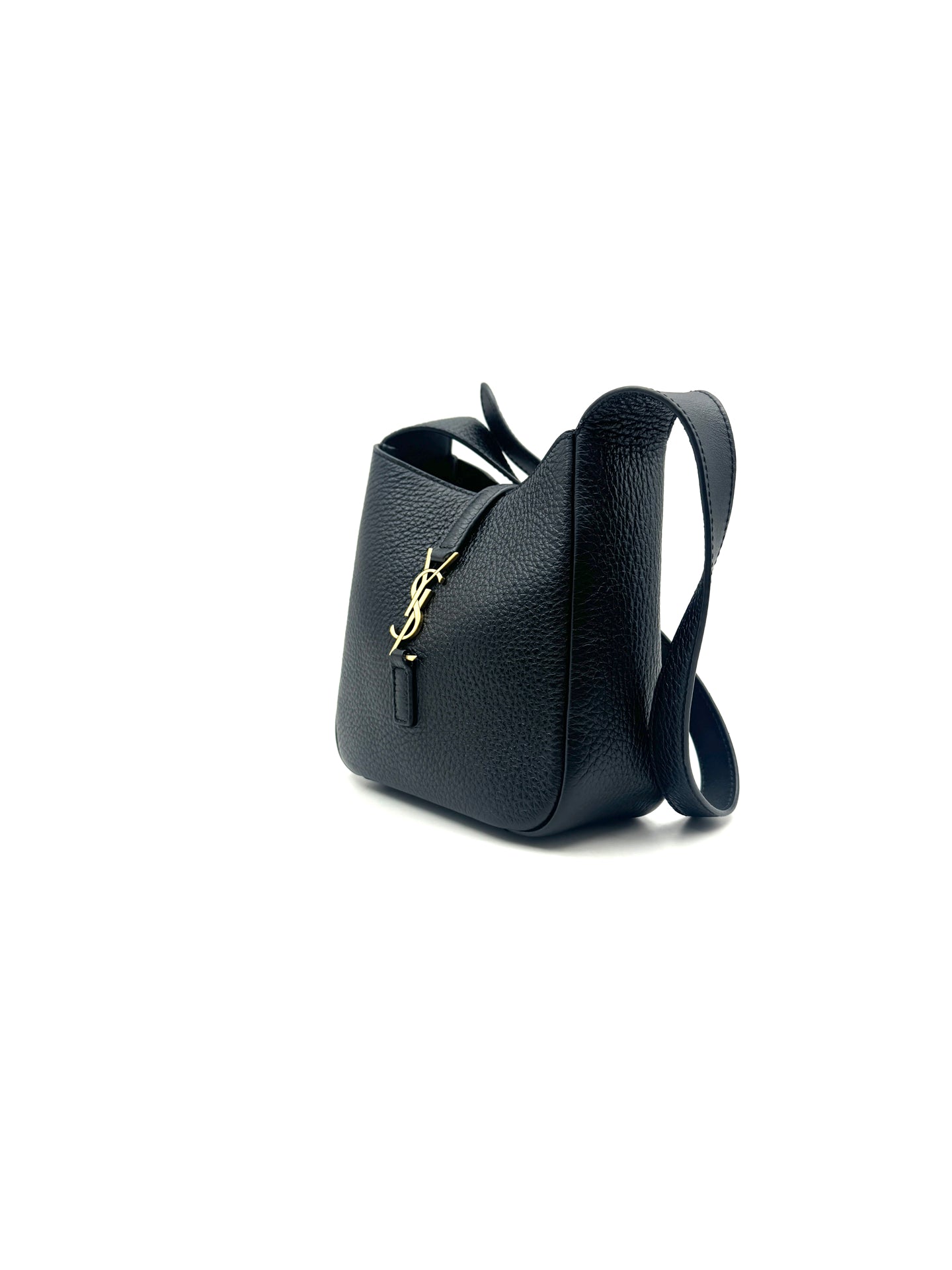 Saint Laurent - LE5À7 - Grained deerskin leather - Black - (mini)