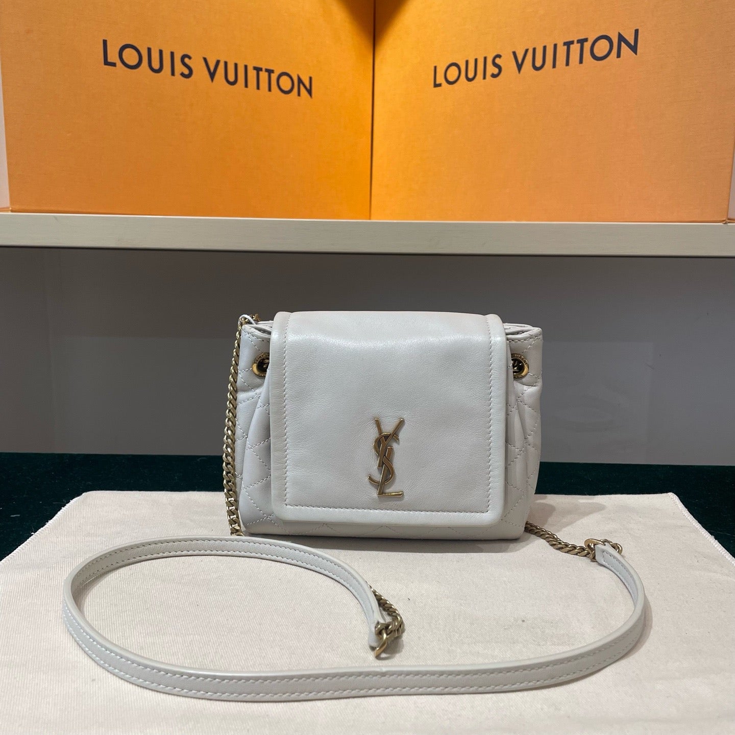 Saint Laurent - Lolita - Quilted lambskin leather - White - (mini)