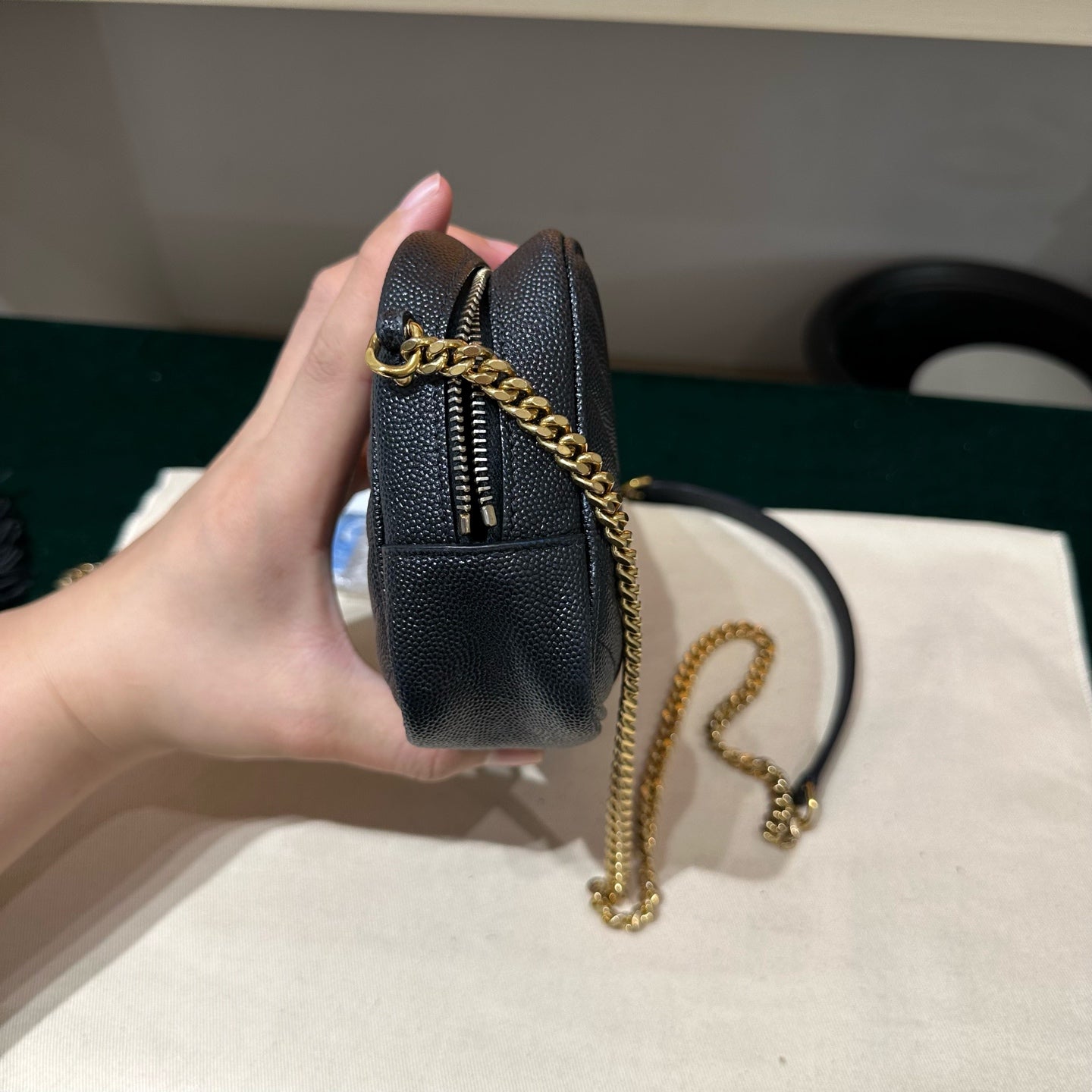 Saint Laurent - Lou Camera Bag - Grained leather - Black - (mini)