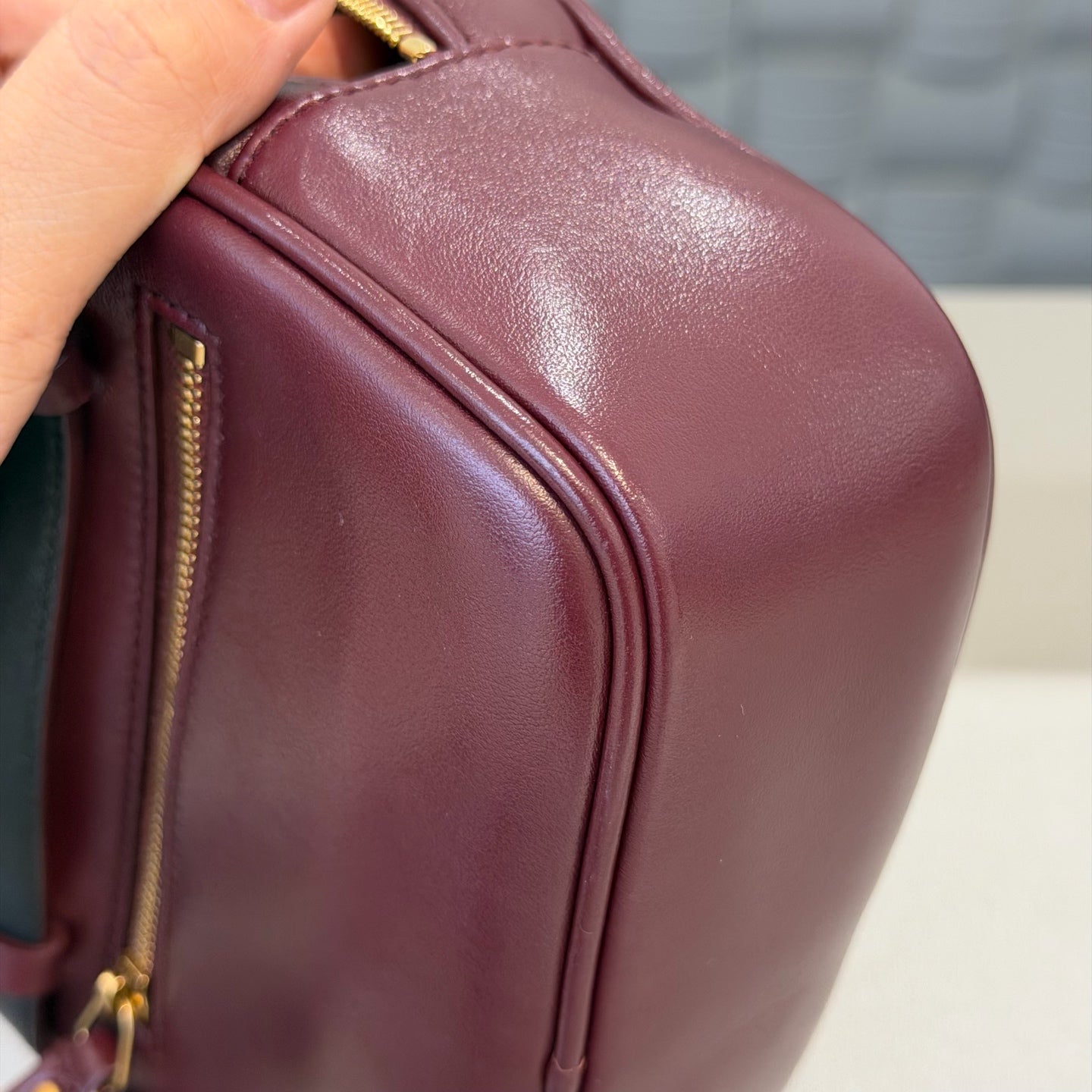 Saint Laurent - Lou Camera Bag - Leather - Burgundy - (mini)