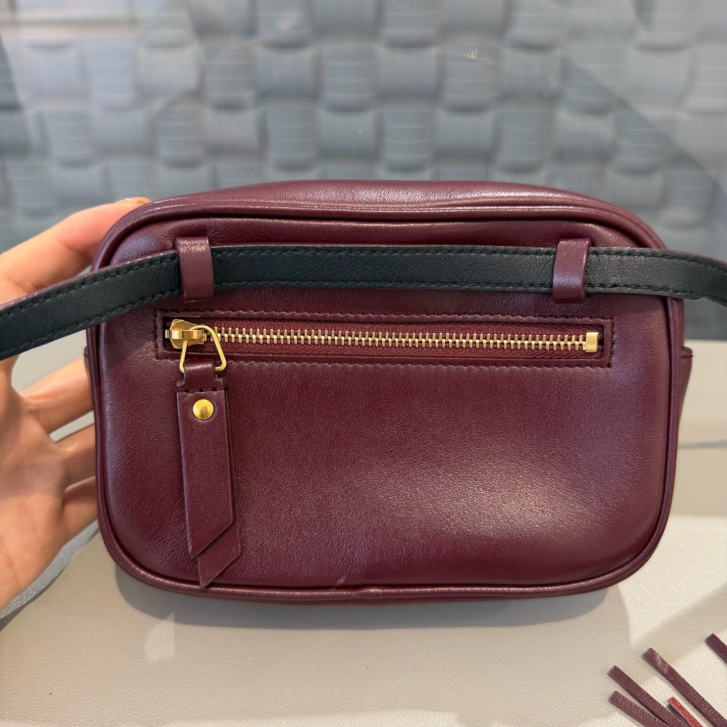 Saint Laurent - Lou Camera Bag - Leather - Burgundy - (mini)