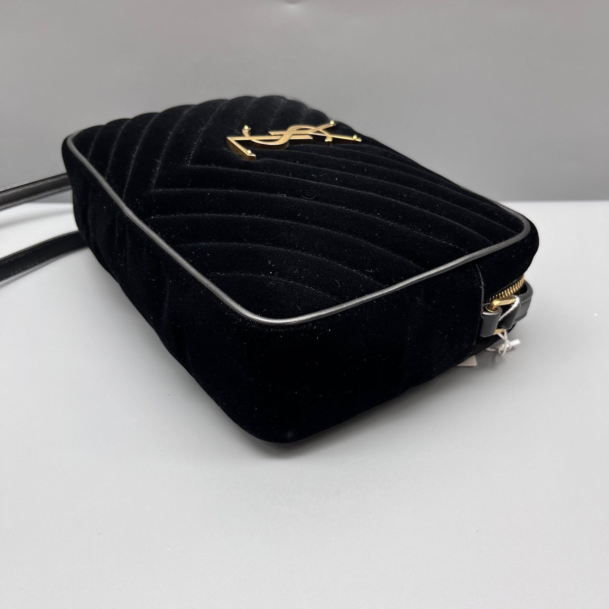 Saint Laurent - Lou Camera Bag with Tassel - Velvet - Black - (mini)