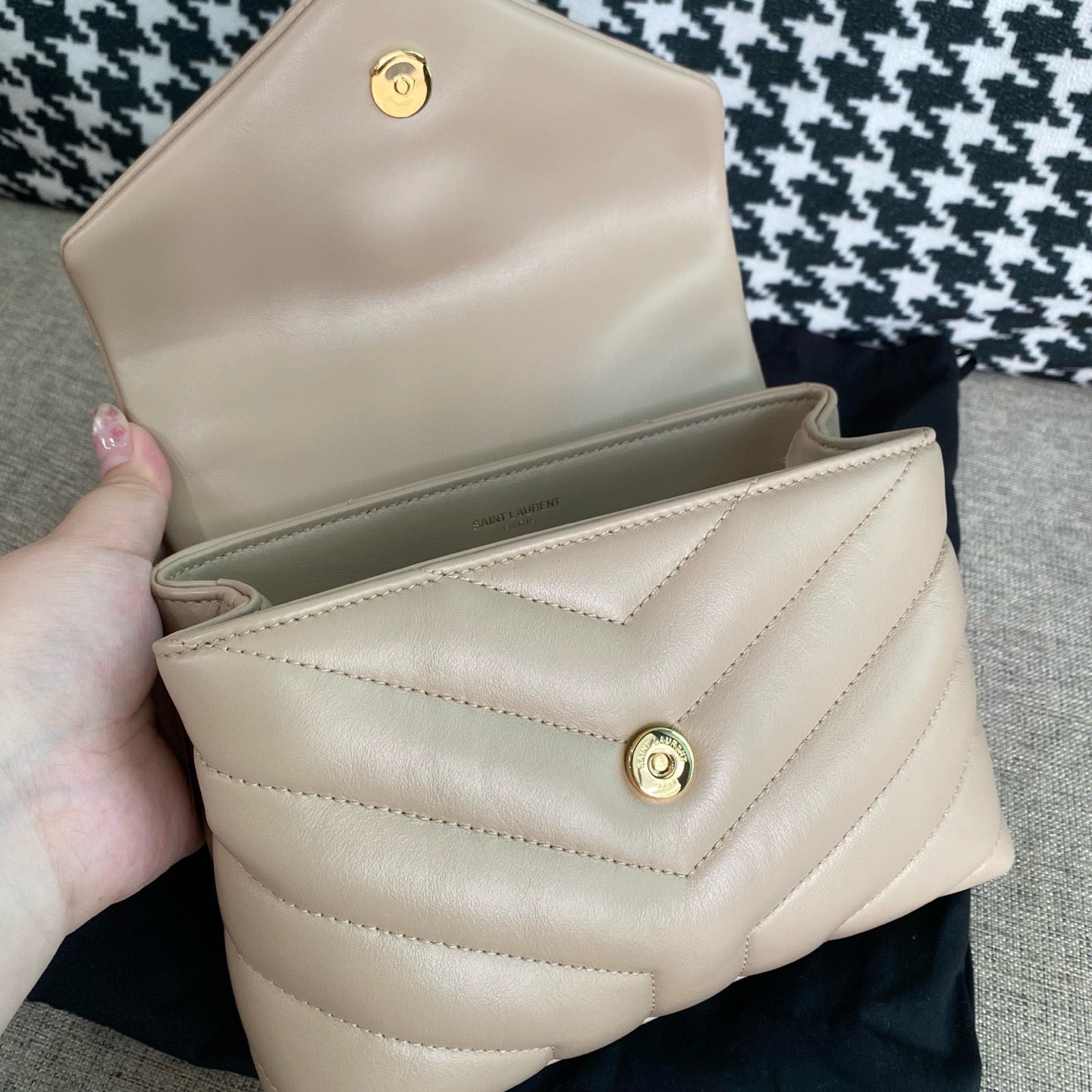 Saint Laurent - Loulou - Leather - Beige - (Small)