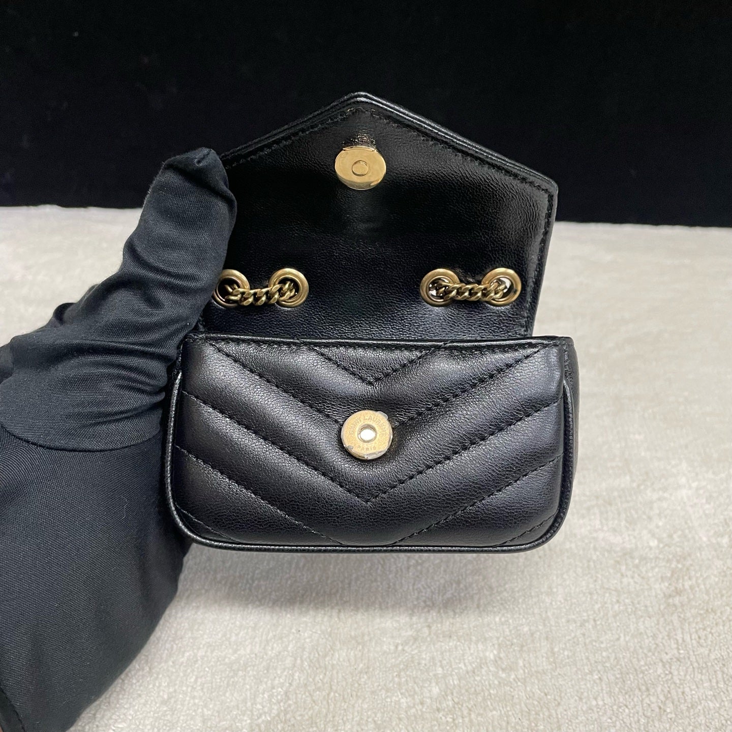 Saint Laurent - Loulou - Leather - Black - (mini)