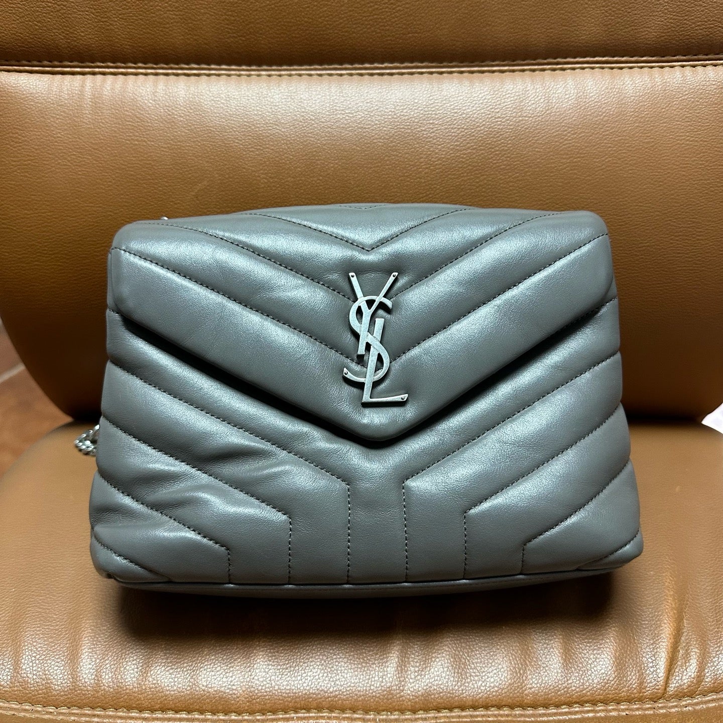 Saint Laurent - Loulou - Leather - Grey - (small)