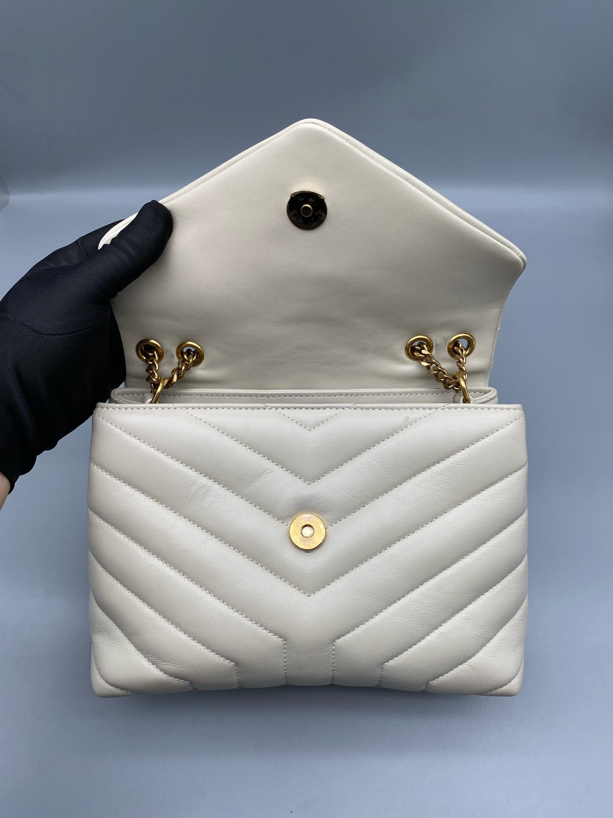 Saint Laurent - Loulou - Leather - White - (small)