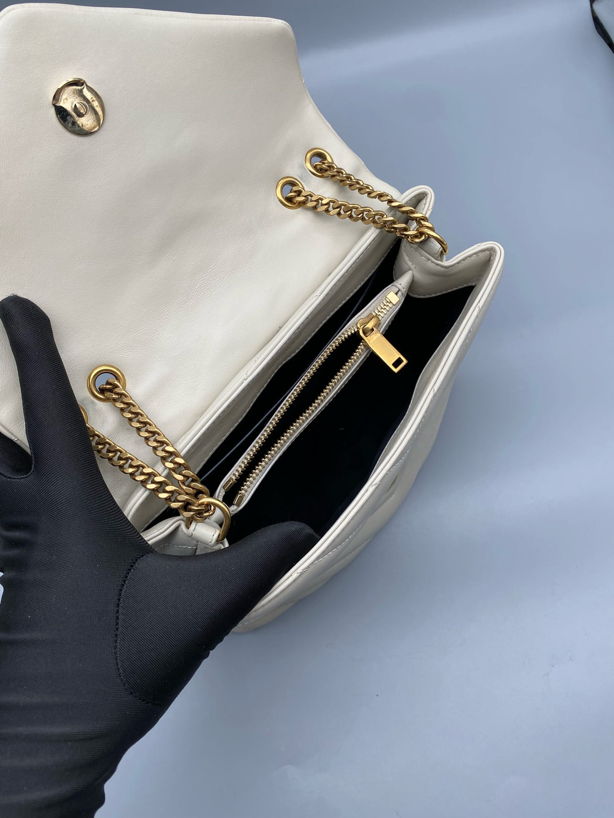 Saint Laurent - Loulou - Leather - White - (small)