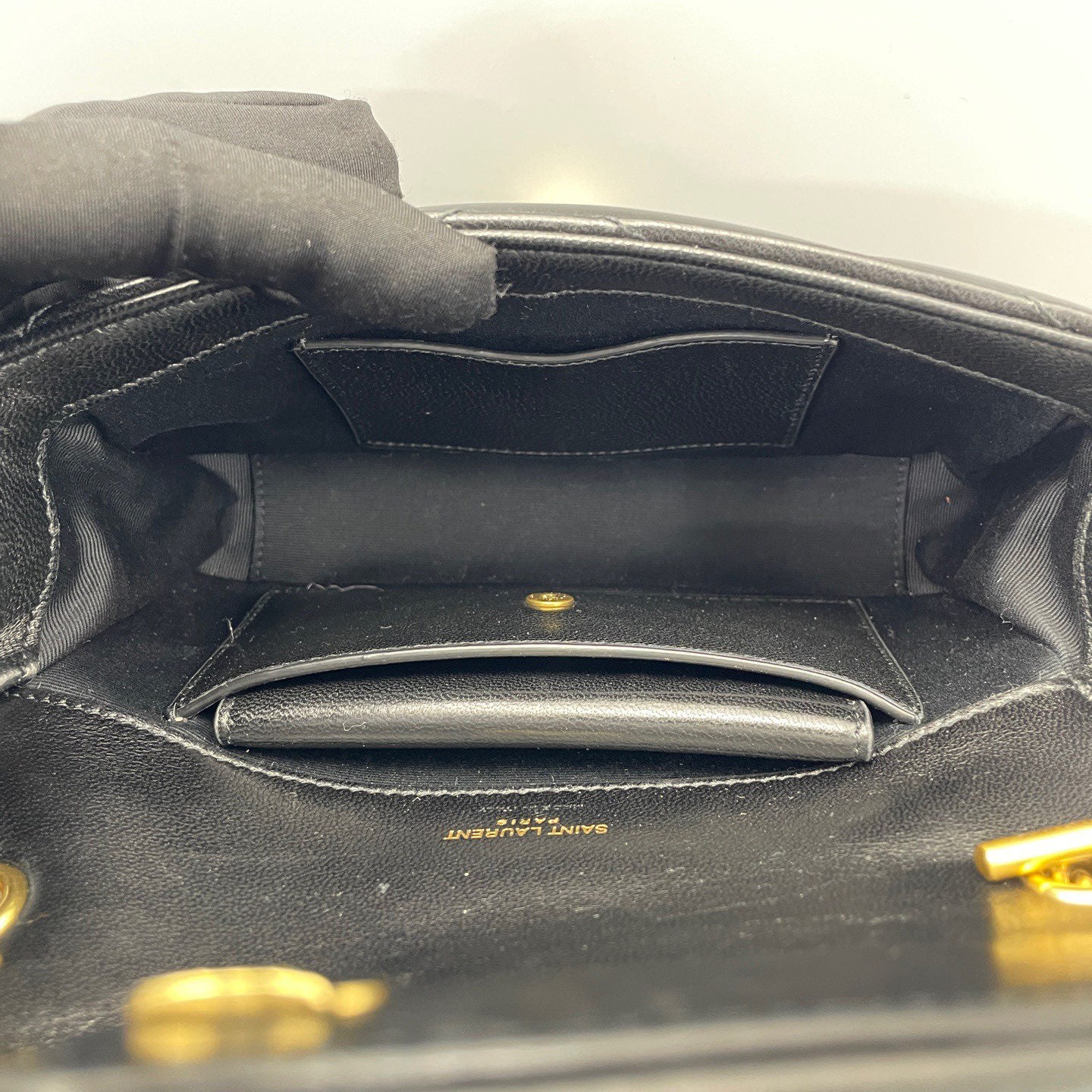 Saint Laurent - Loulou Mini Chain Bag - Leather - Black with Gold-Tone Hardware - (mini)