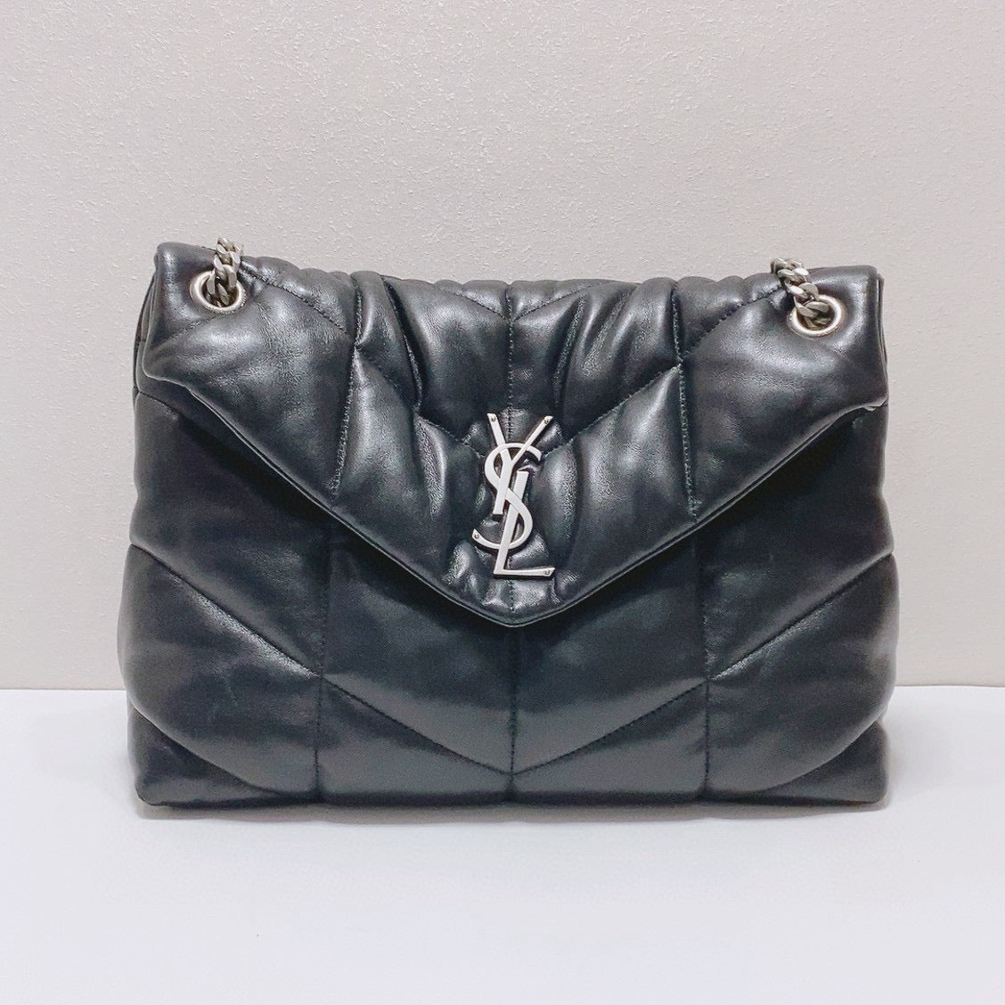 Saint Laurent - LouLou Puffer Bag - Leather - Black - (medium)