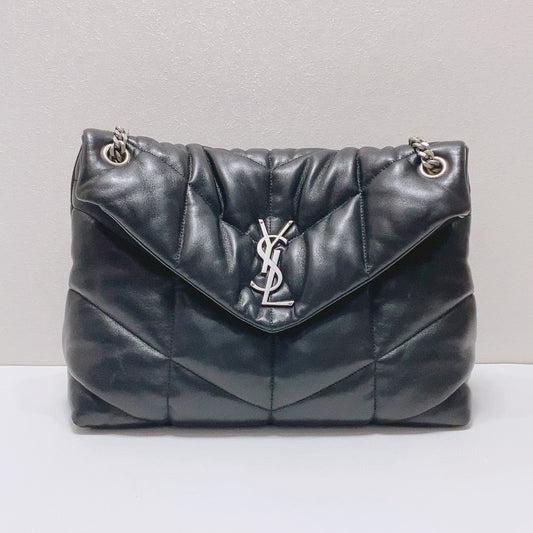 Saint Laurent - LouLou Puffer Bag - Leather - Black - (medium)
