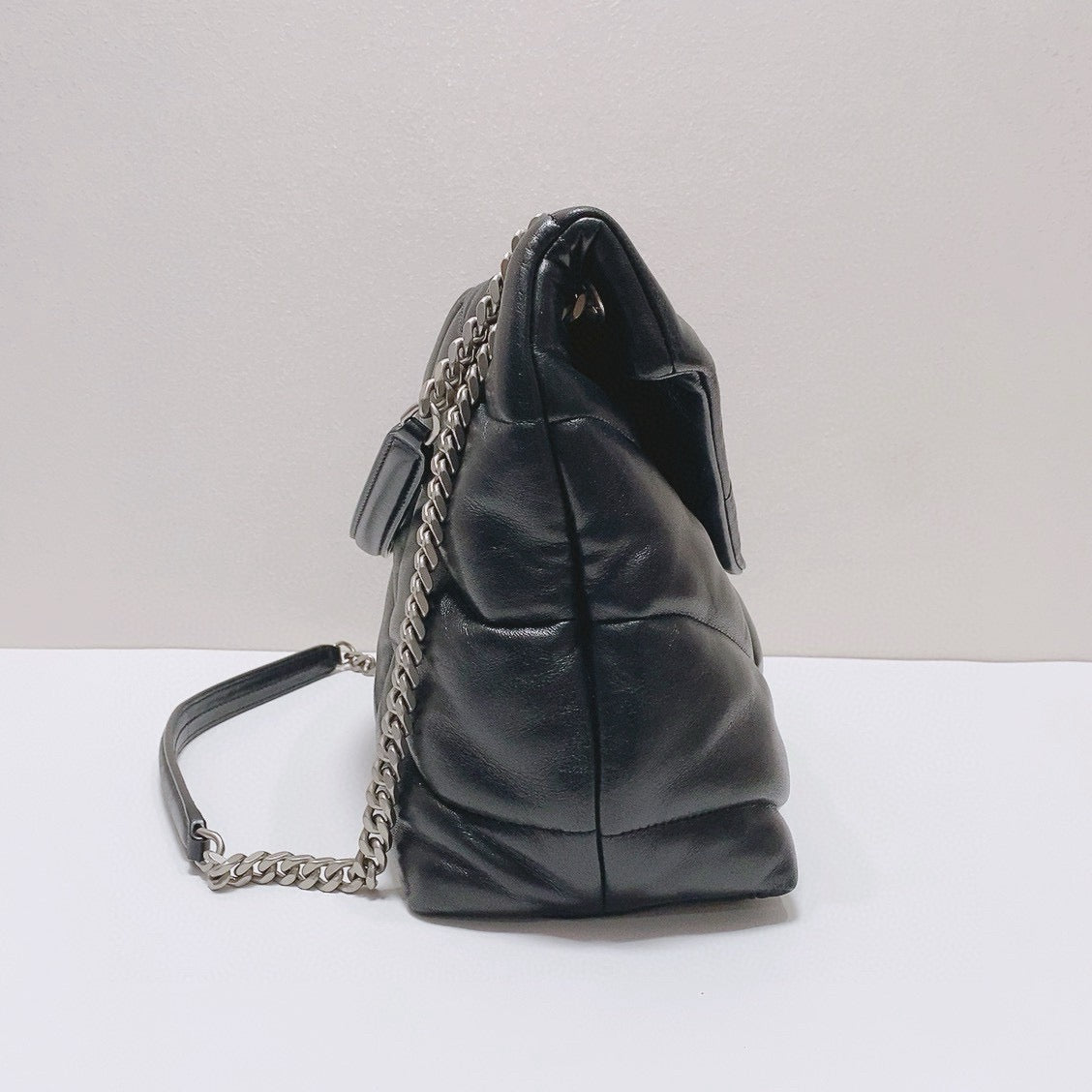 Saint Laurent - LouLou Puffer Bag - Leather - Black - (medium)