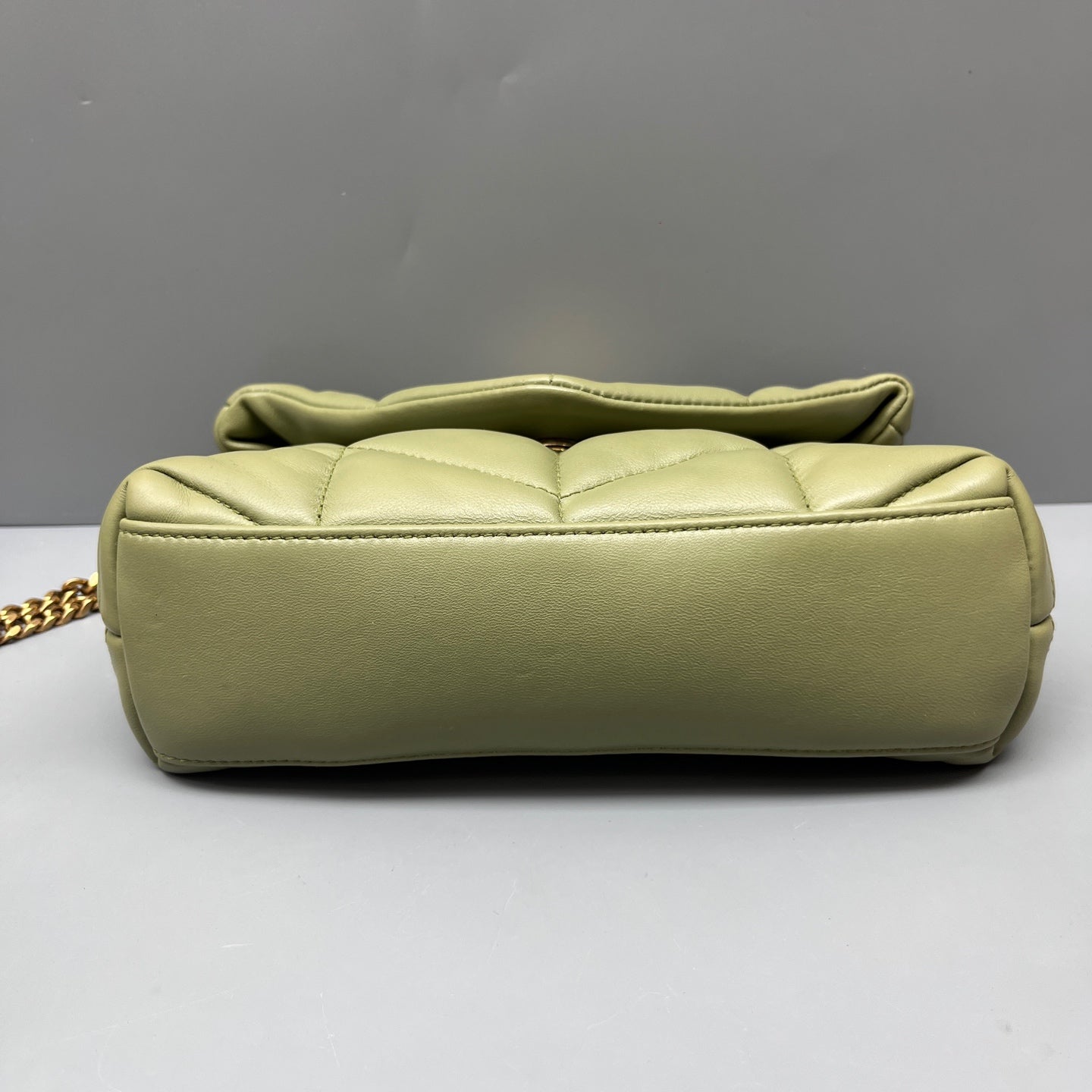 Saint Laurent - Loulou Puffer - Lambskin leather - Green with Gold-Tone Hardware - (mini)