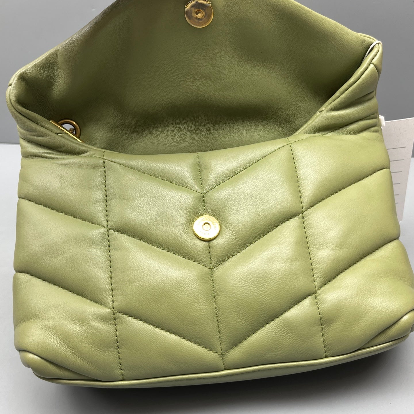 Saint Laurent - Loulou Puffer - Lambskin leather - Green with Gold-Tone Hardware - (mini)