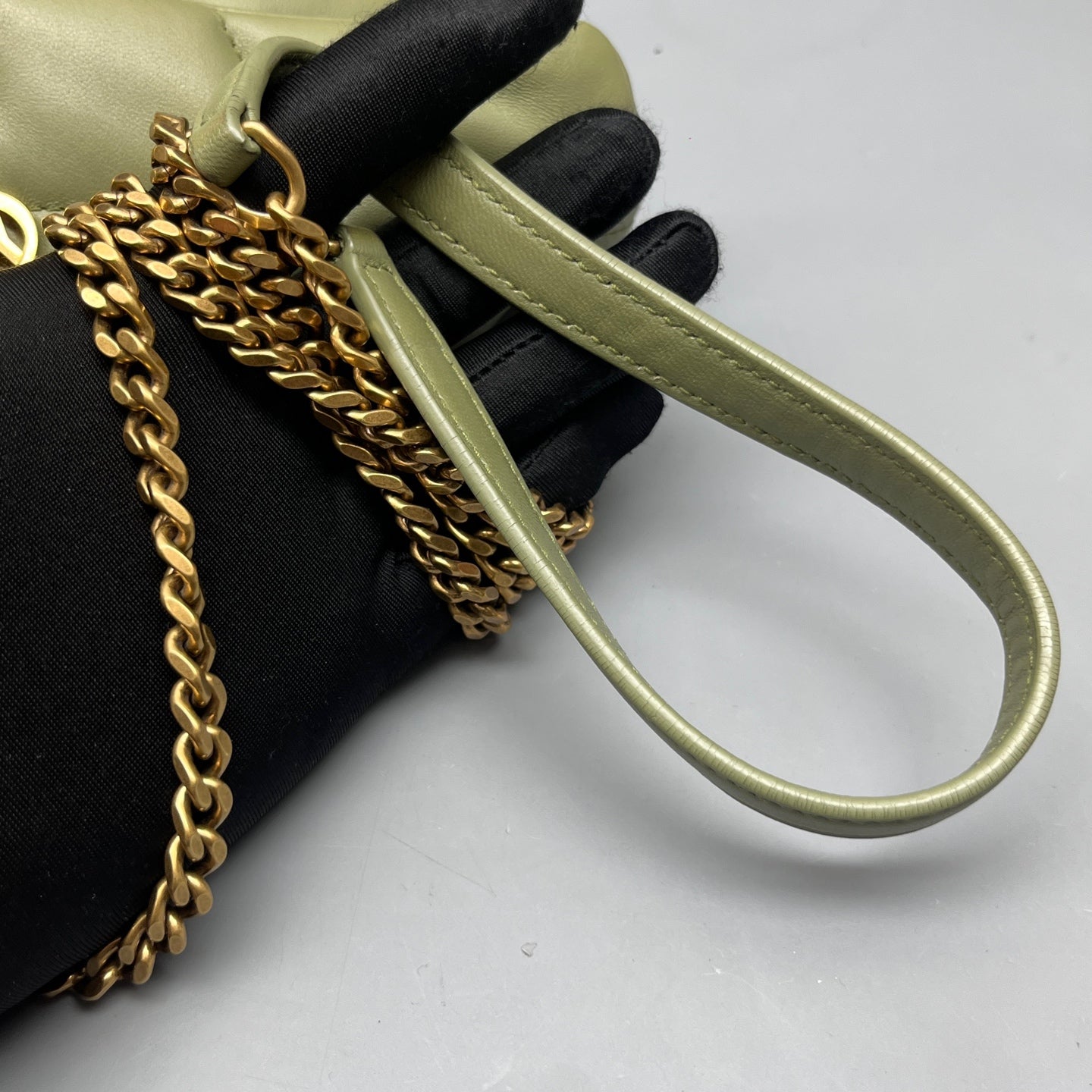 Saint Laurent - Loulou Puffer - Lambskin leather - Green with Gold-Tone Hardware - (mini)