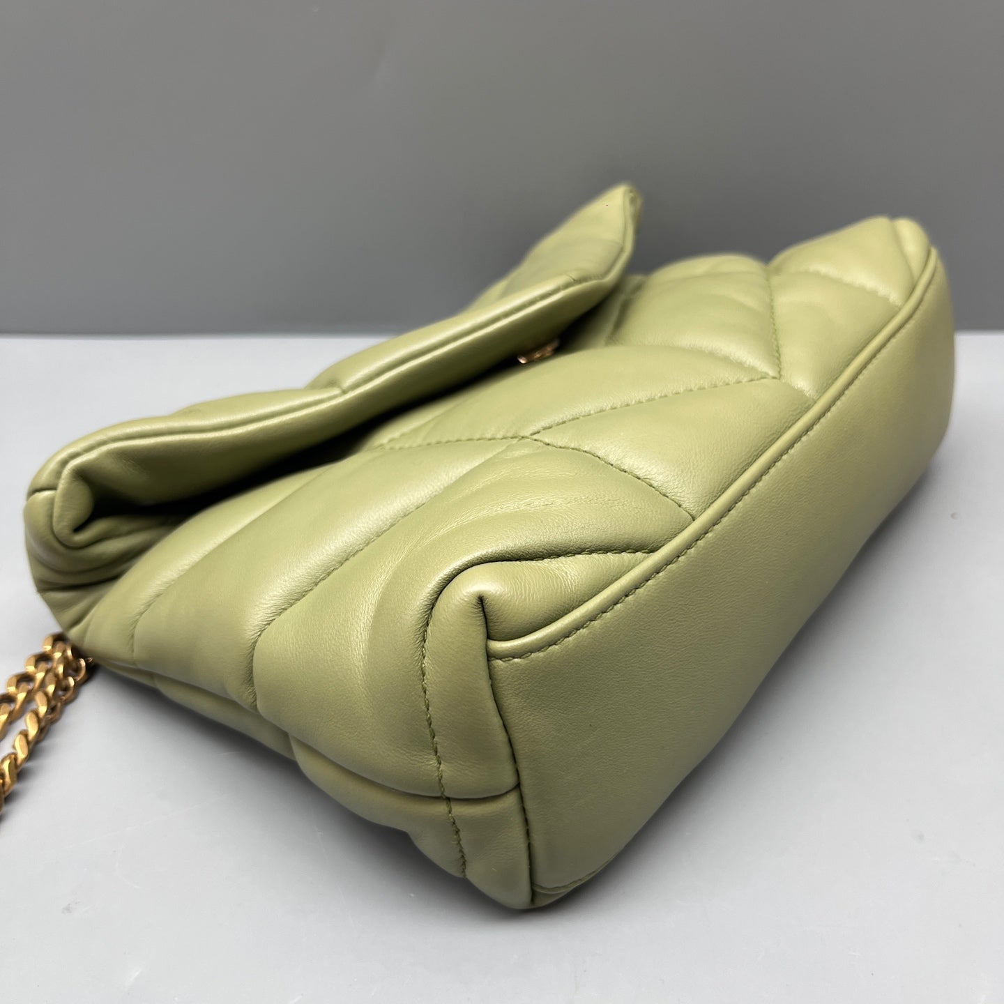 Saint Laurent - Loulou Puffer - Lambskin leather - Green with Gold-Tone Hardware - (mini)