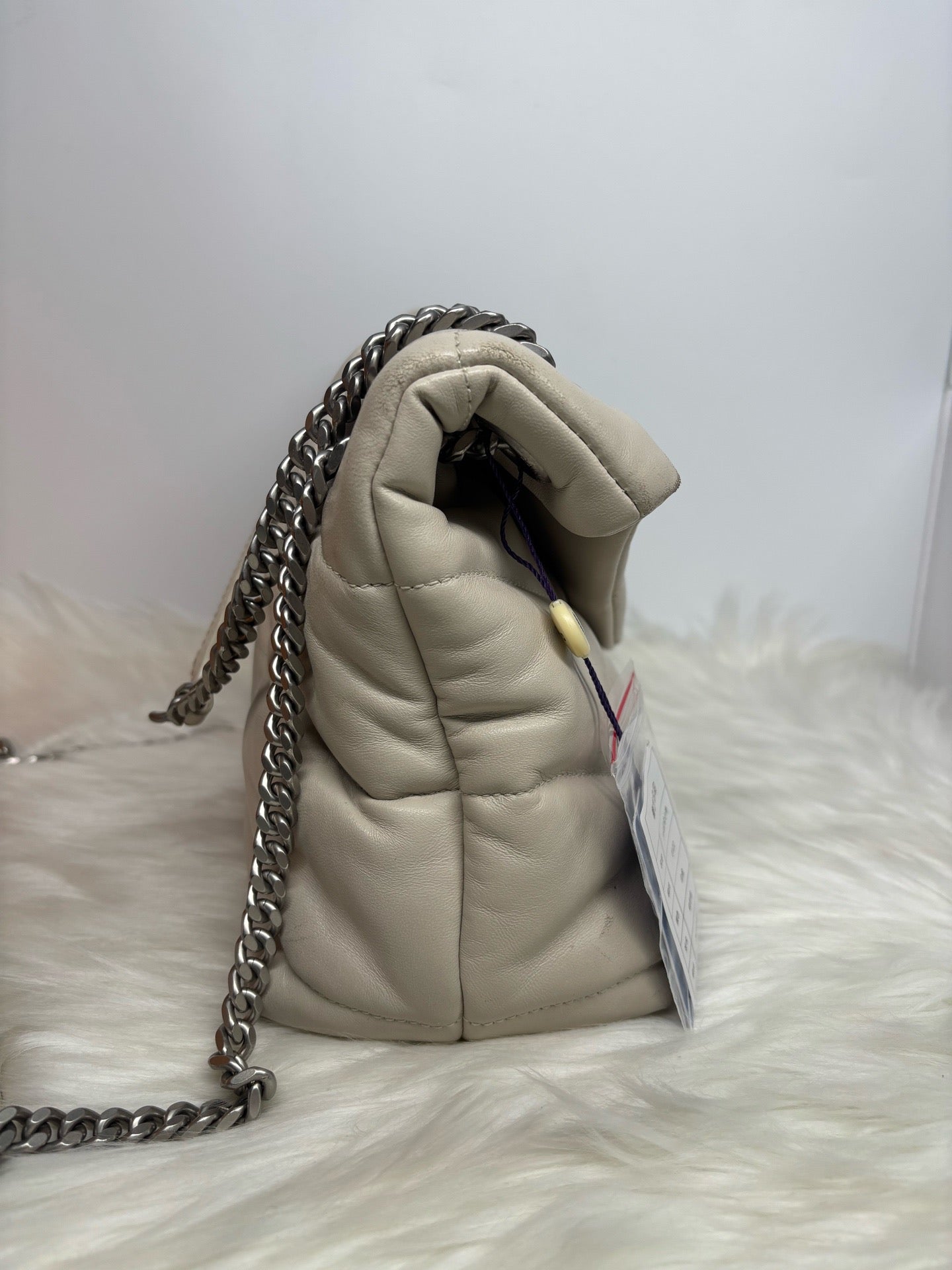 Saint Laurent - Loulou Puffer - Leather - Beige - (small)