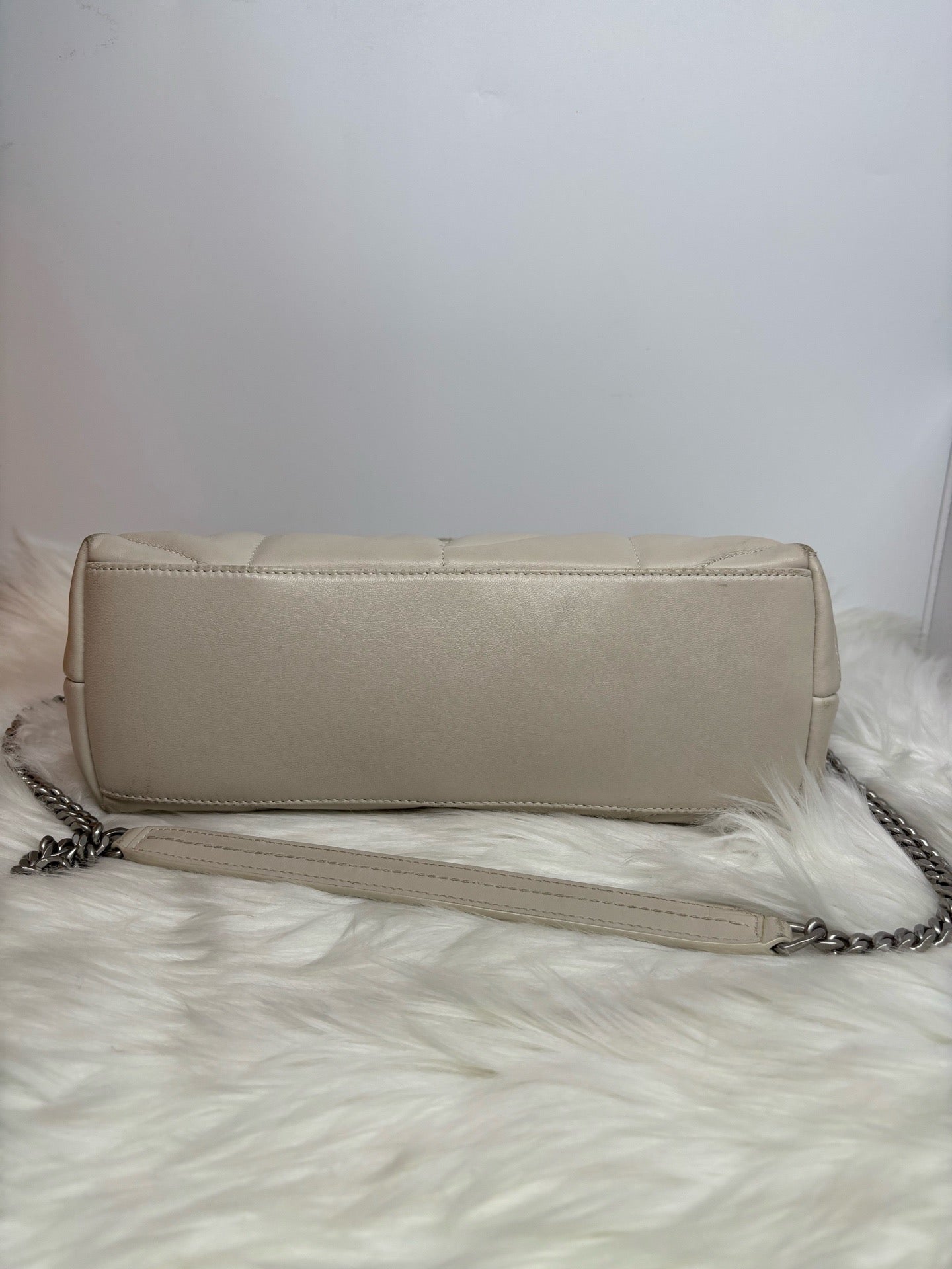Saint Laurent - Loulou Puffer - Leather - Beige - (small)