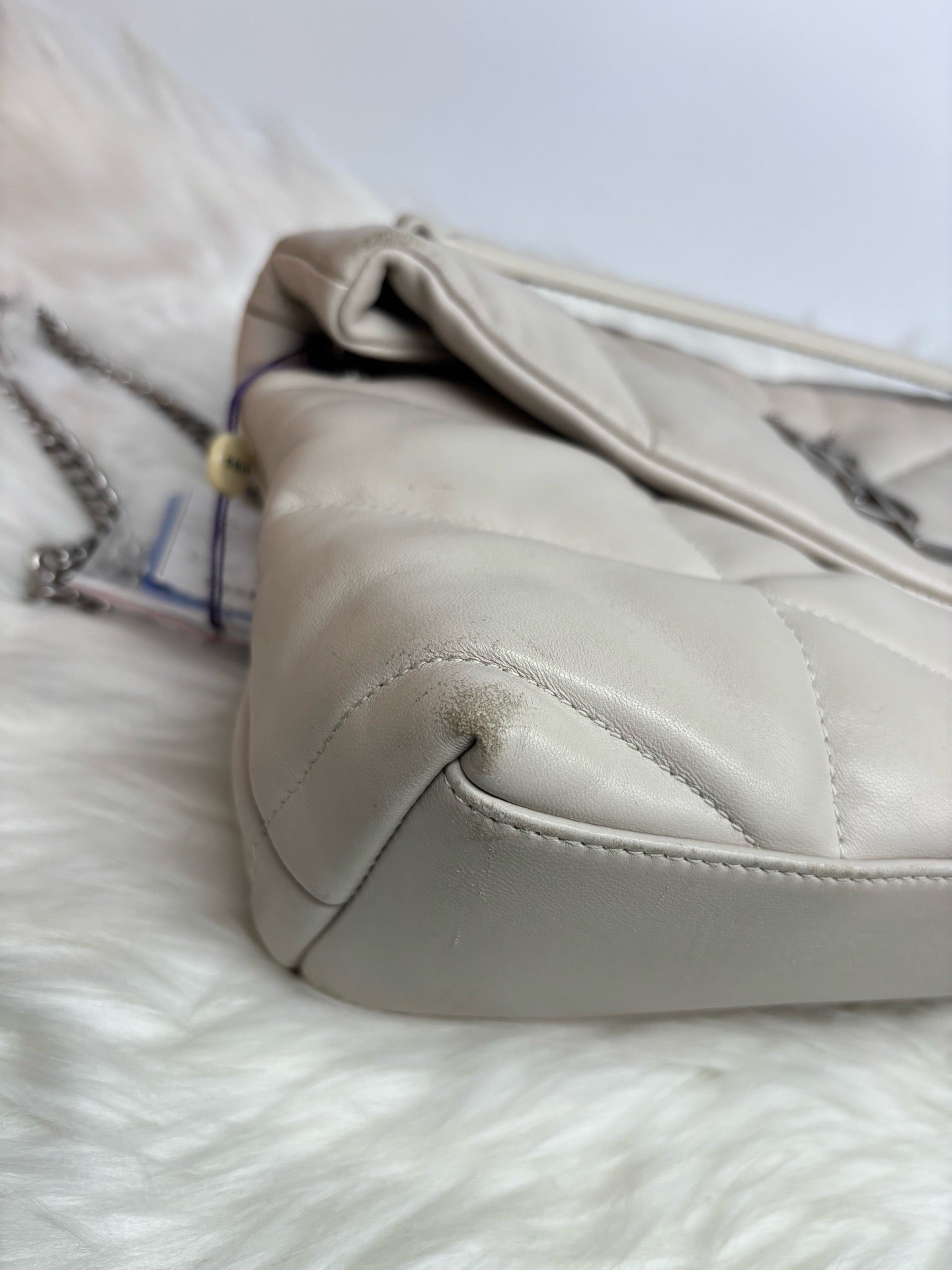 Saint Laurent - Loulou Puffer - Leather - Beige - (small)
