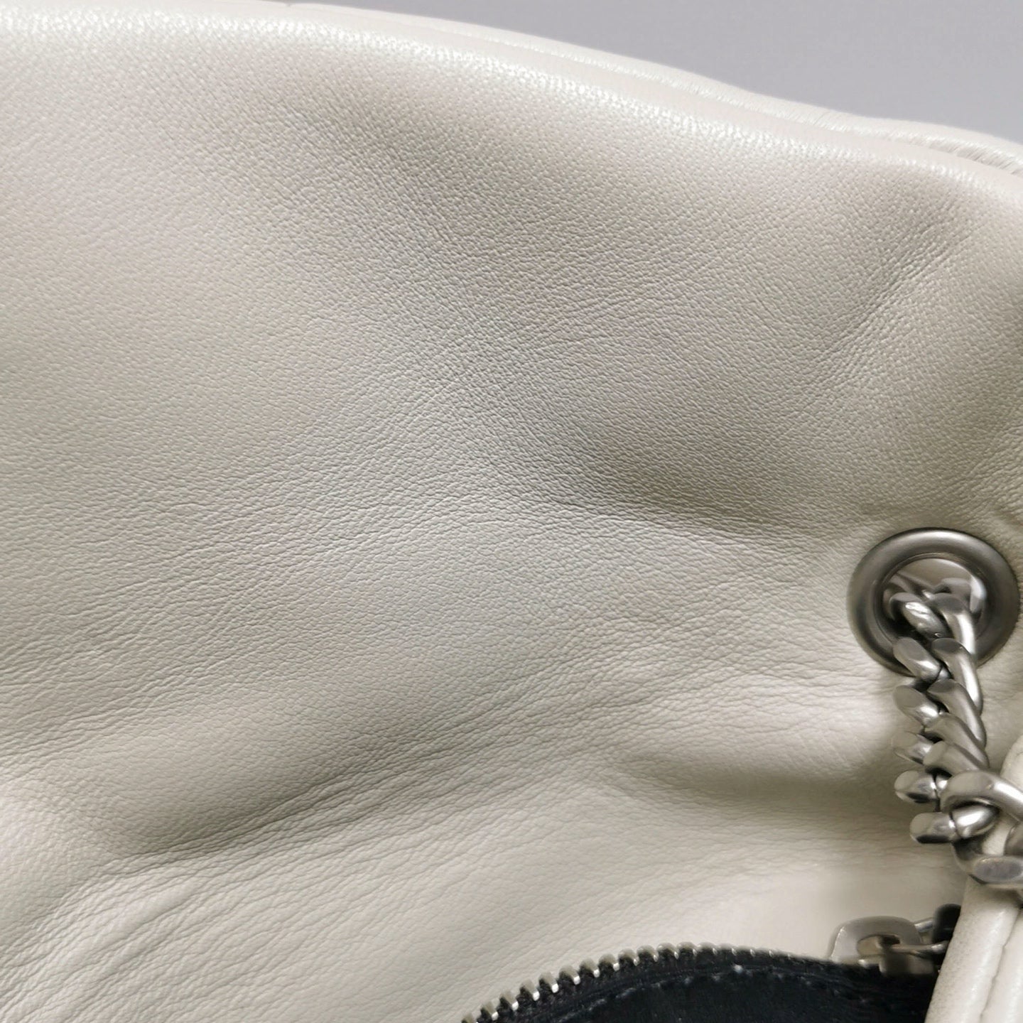 Saint Laurent - LouLou Puffer - Leather - Beige - (Small)