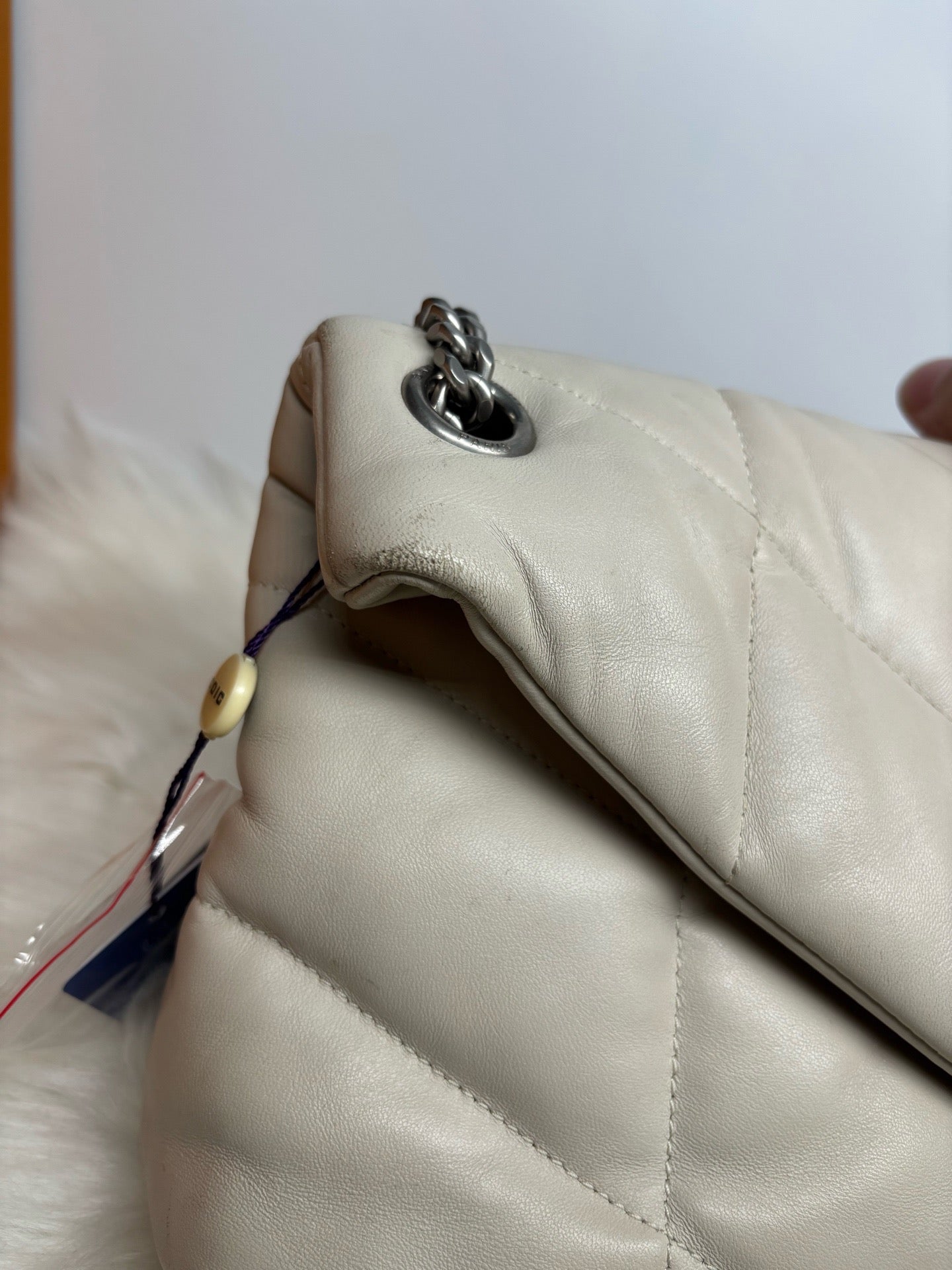 Saint Laurent - Loulou Puffer - Leather - Beige - (small)
